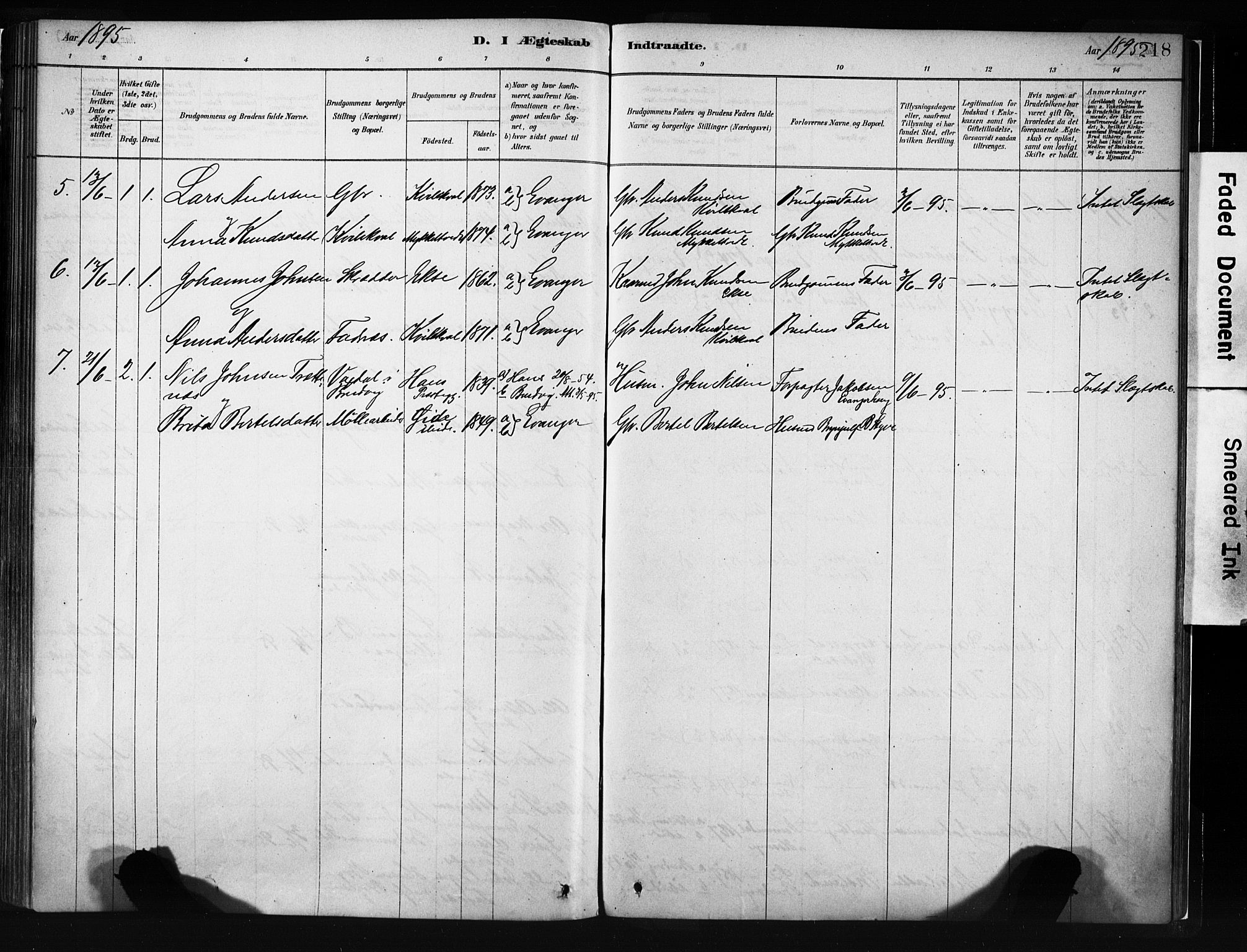 Evanger sokneprestembete, SAB/A-99924: Parish register (official) no. A 1, 1877-1899, p. 218