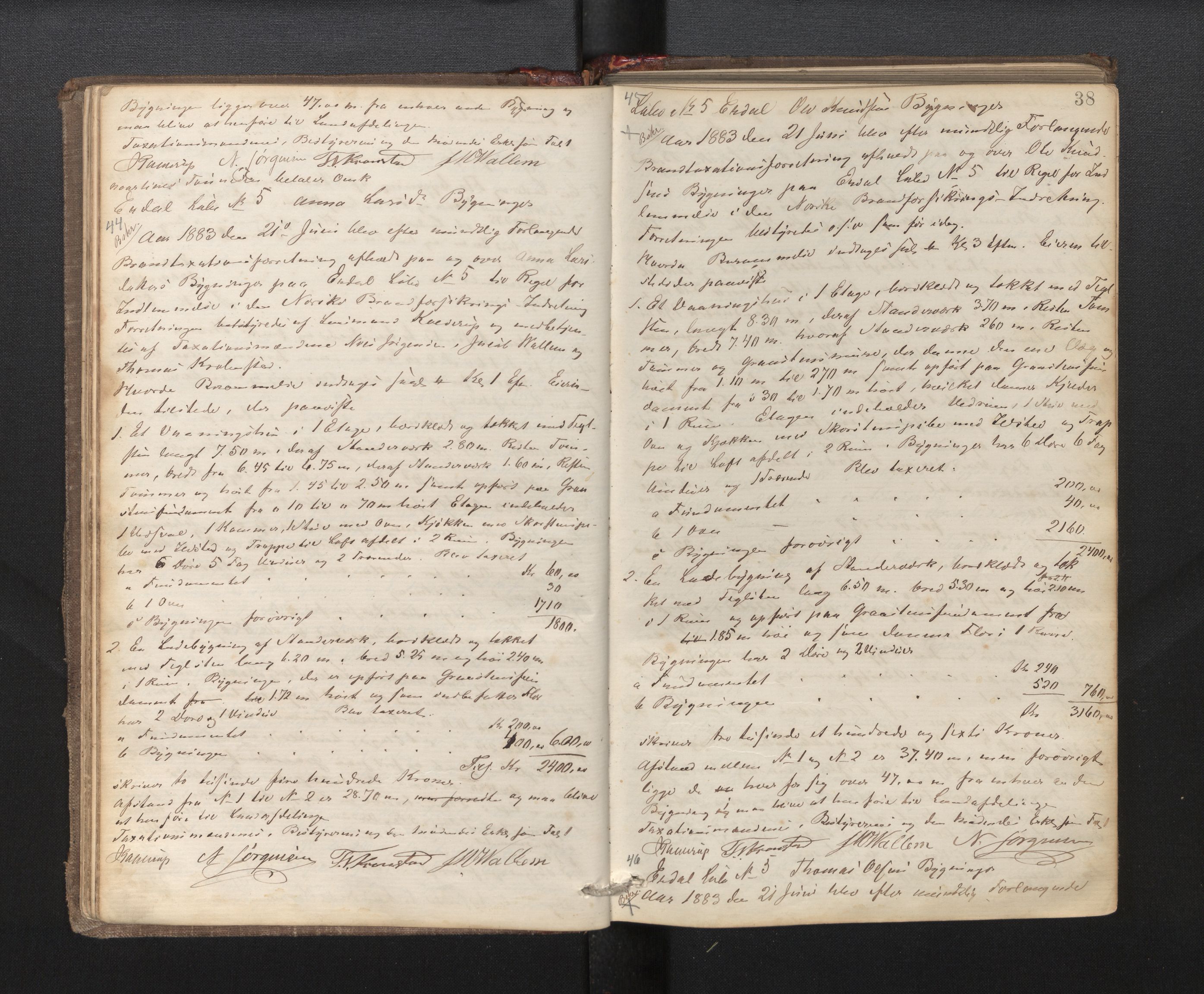 Lensmannen i Årstad, AV/SAB-A-36201/0012/L0007: Branntakstprotokoll, 1882-1889, p. 38