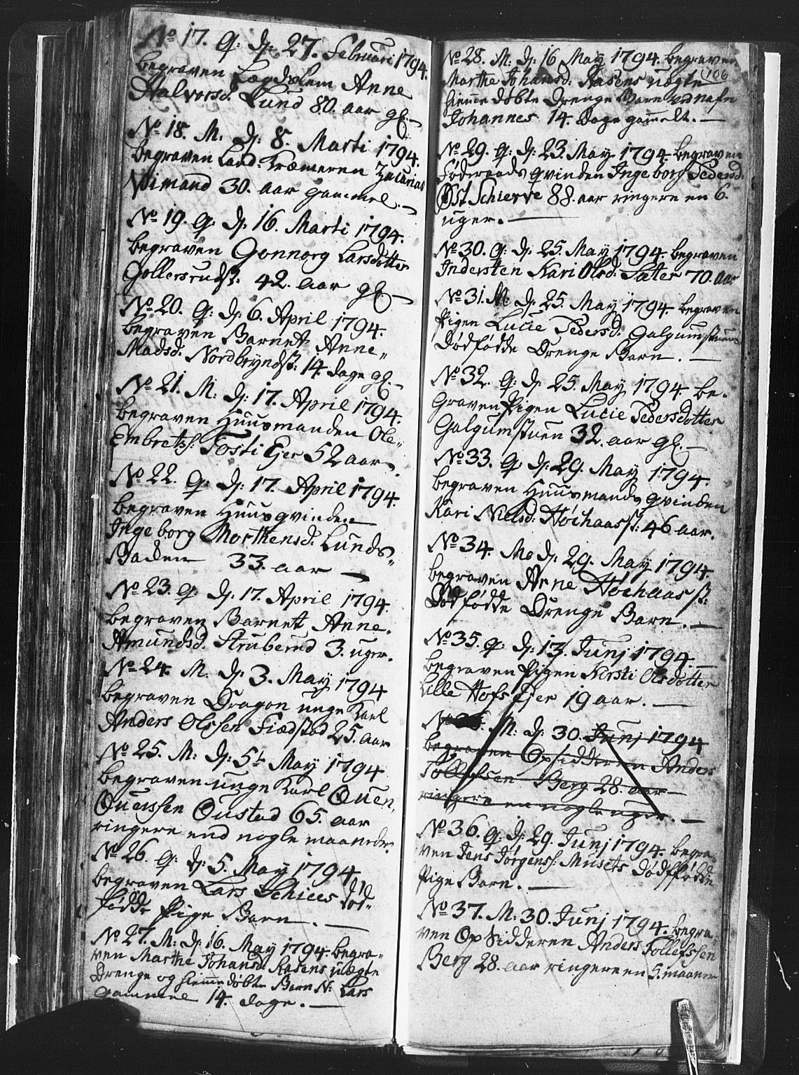 Romedal prestekontor, SAH/PREST-004/L/L0001: Parish register (copy) no. 1, 1785-1794, p. 106