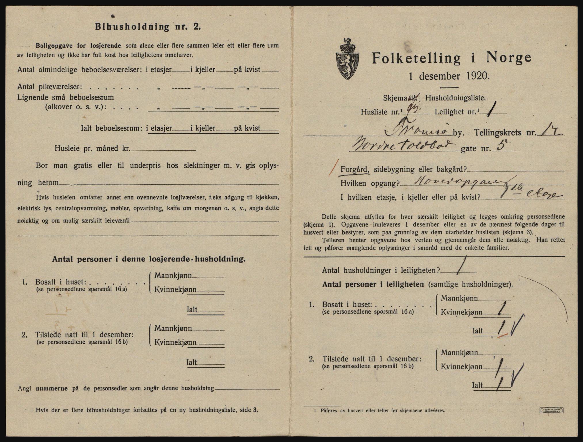 SATØ, 1920 census for Tromsø, 1920, p. 6155