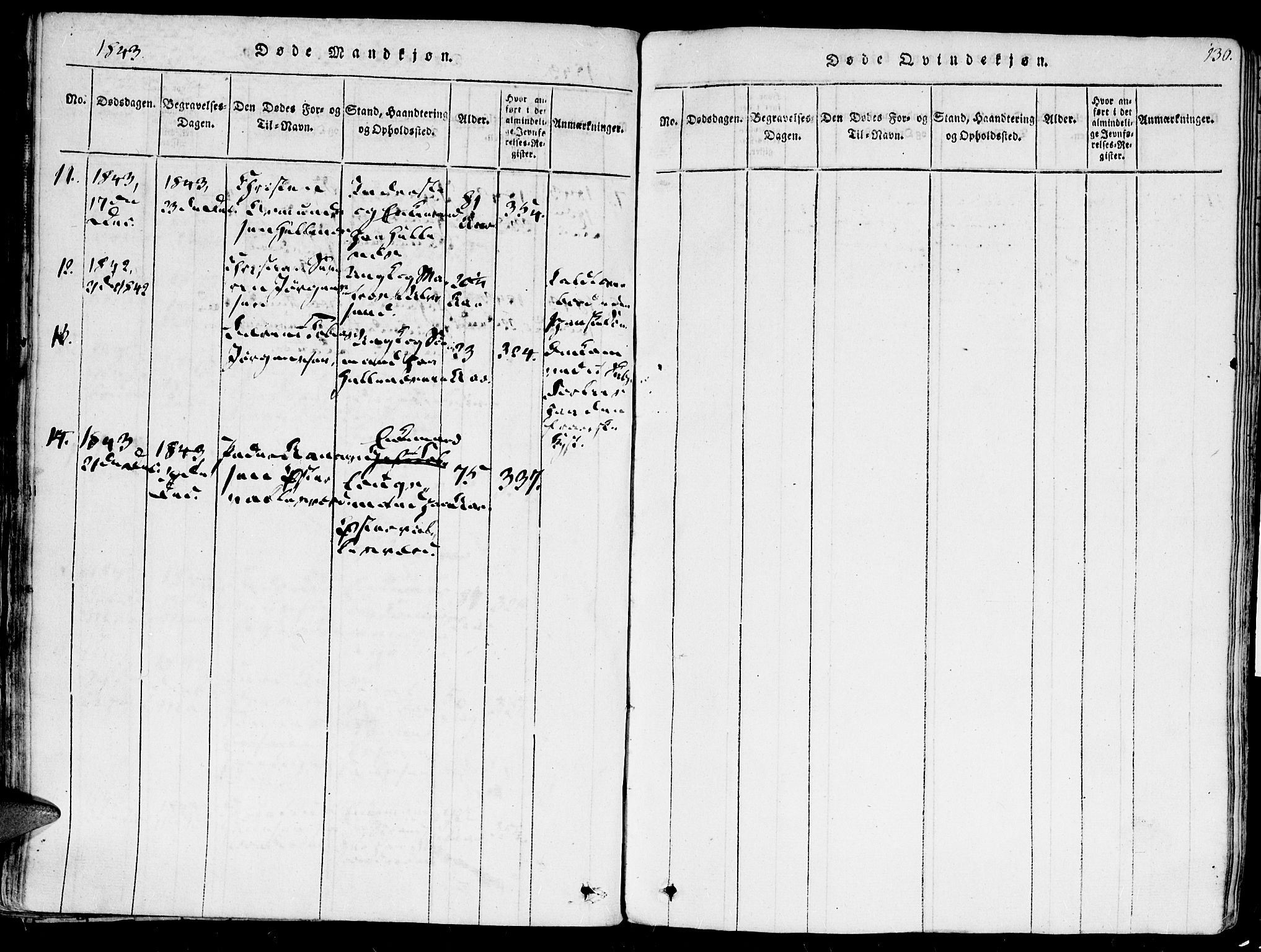 Høvåg sokneprestkontor, AV/SAK-1111-0025/F/Fa/L0001: Parish register (official) no. A 1, 1816-1843, p. 130