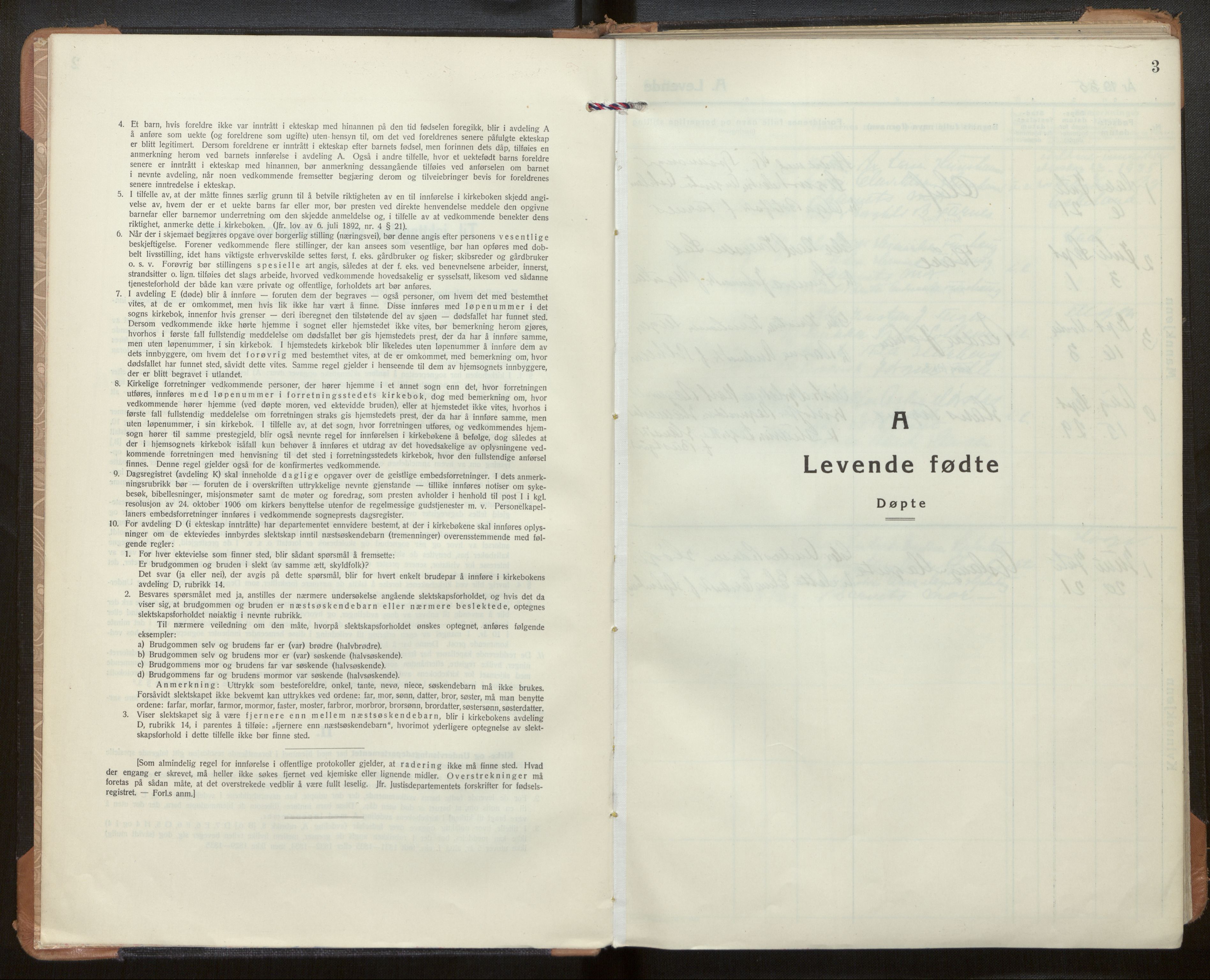 Hafslo sokneprestembete, SAB/A-80301/H/Haa/Haae/L0002: Parish register (official) no. E 2, 1935-1965, p. 3