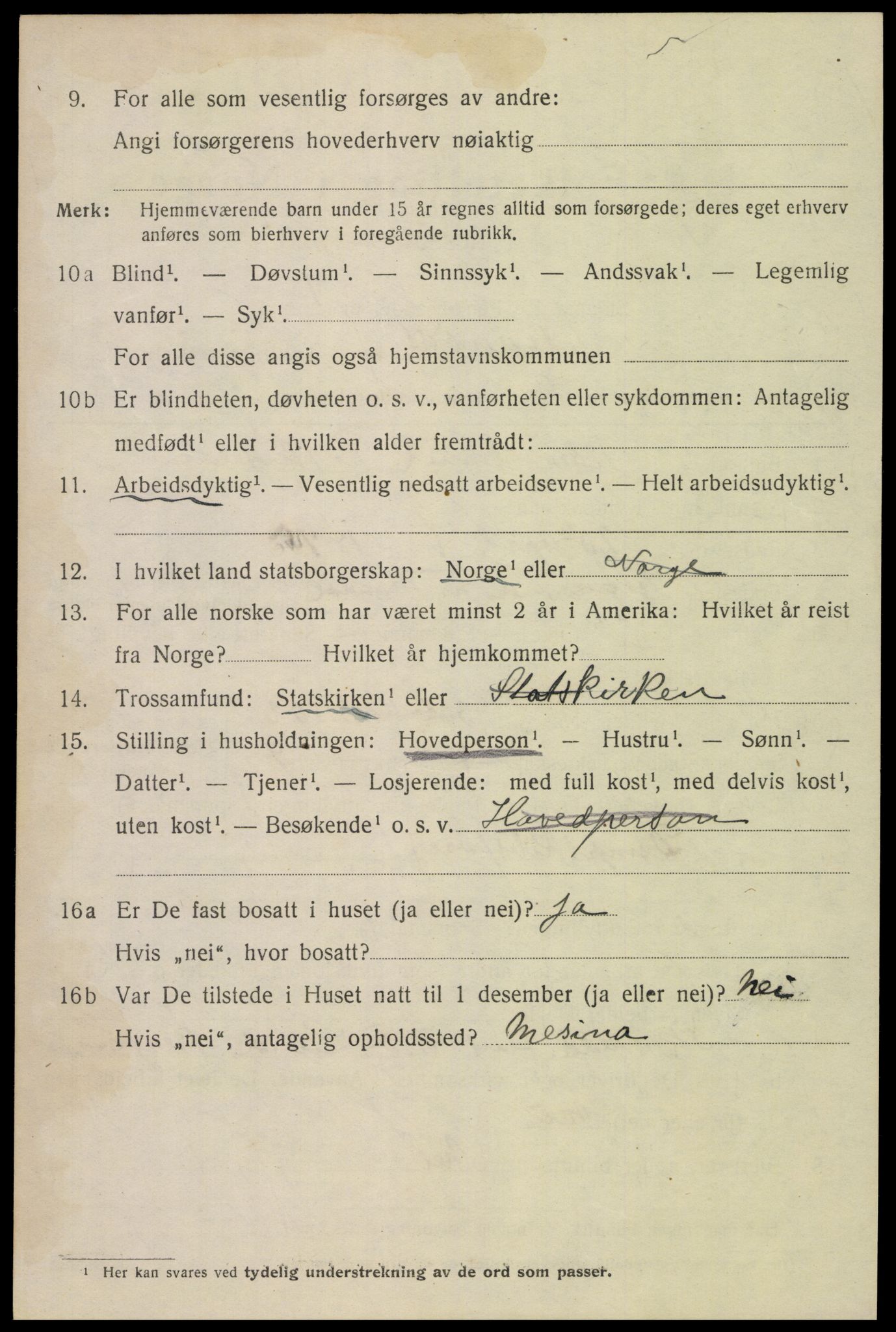 SAK, 1920 census for Mandal, 1920, p. 9204