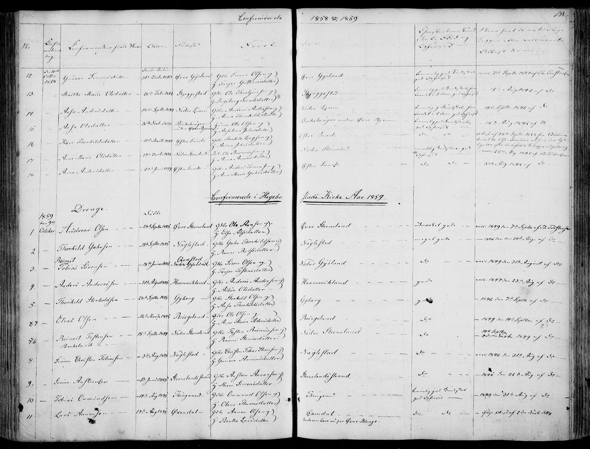 Hægebostad sokneprestkontor, AV/SAK-1111-0024/F/Fa/Faa/L0004: Parish register (official) no. A 4, 1834-1864, p. 158