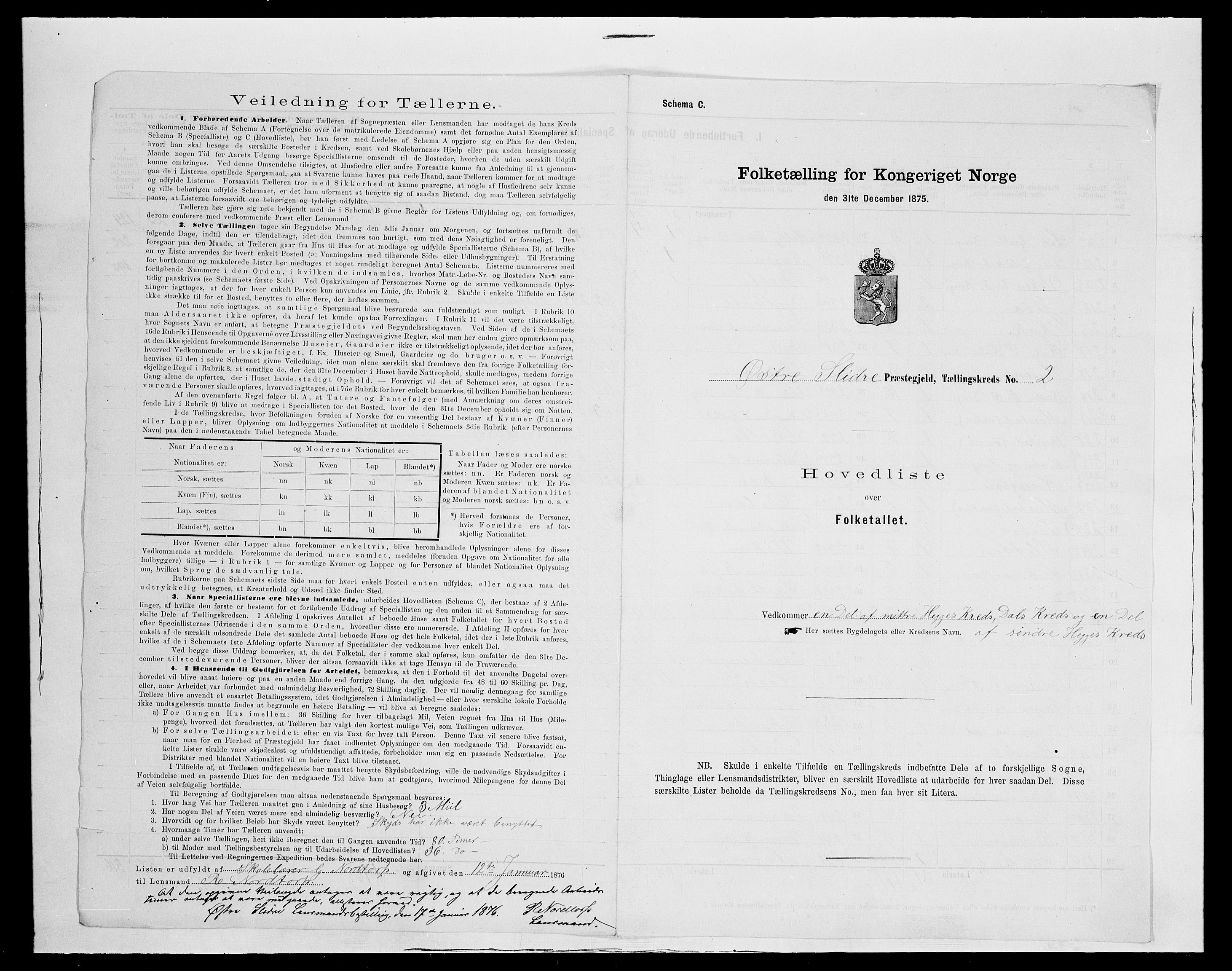 SAH, 1875 census for 0544P Øystre Slidre, 1875, p. 12