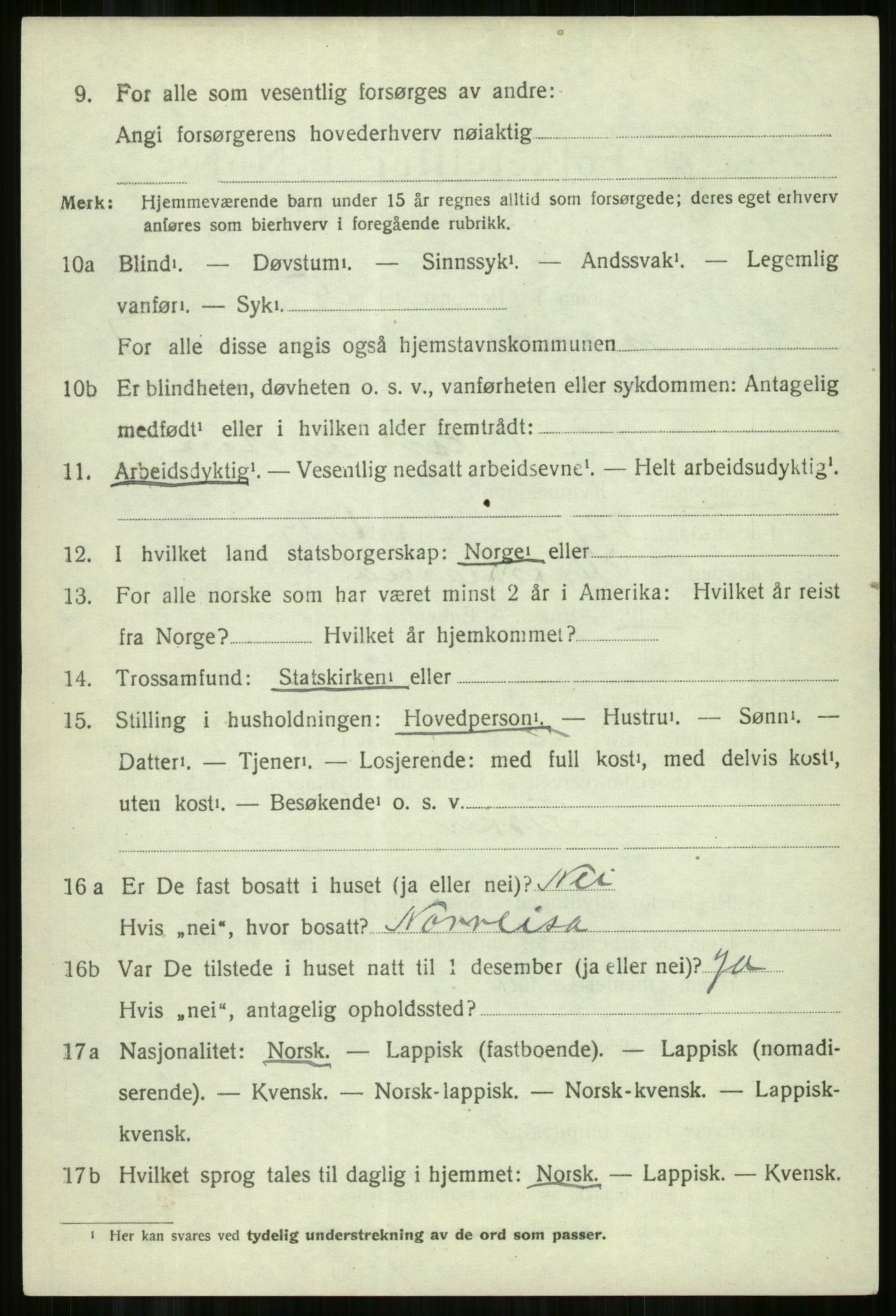 SATØ, 1920 census for Skjervøy, 1920, p. 4716