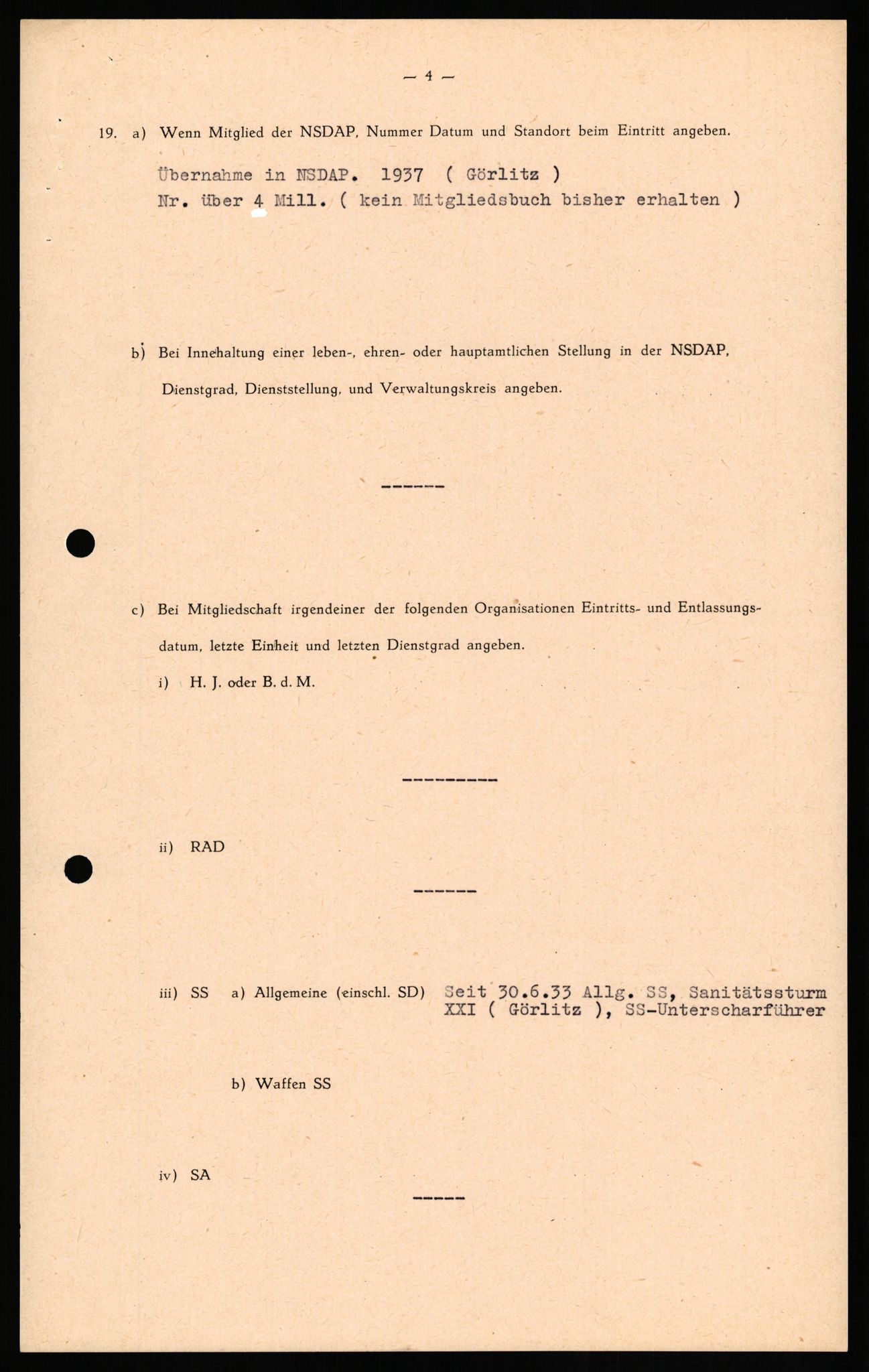 Forsvaret, Forsvarets overkommando II, AV/RA-RAFA-3915/D/Db/L0028: CI Questionaires. Tyske okkupasjonsstyrker i Norge. Tyskere., 1945-1946, p. 457