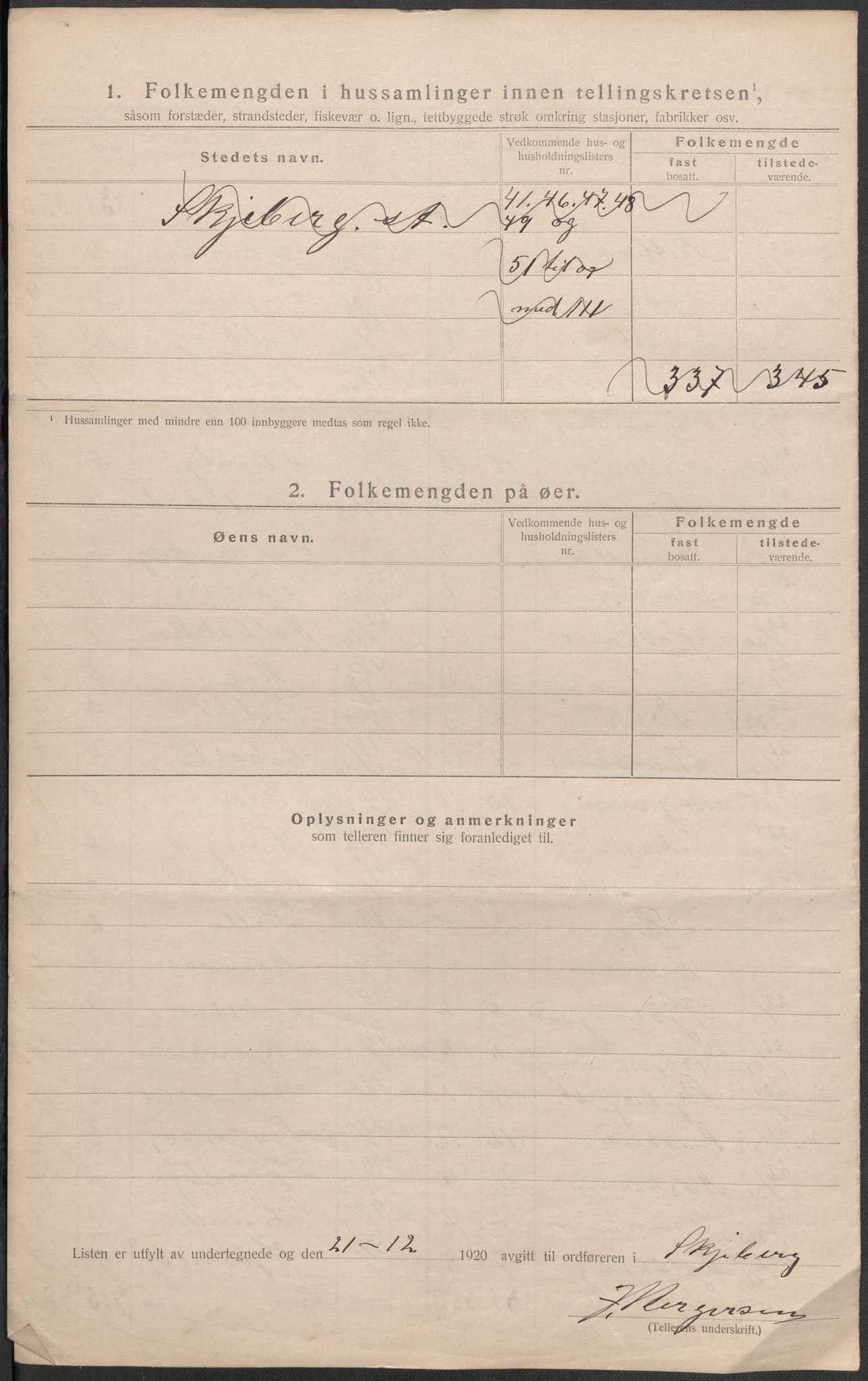 SAO, 1920 census for Skjeberg, 1920, p. 8