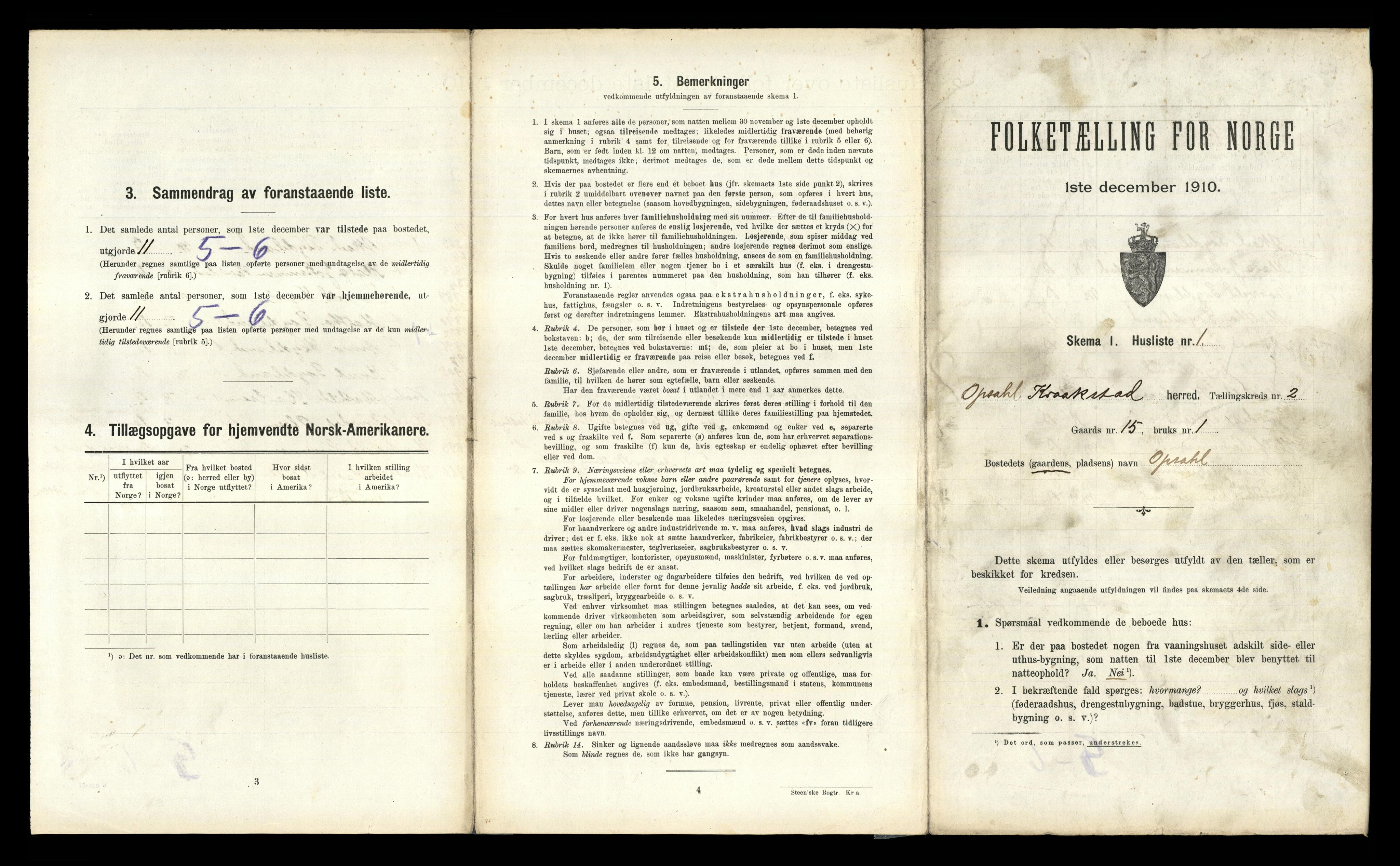 RA, 1910 census for Kråkstad, 1910, p. 207