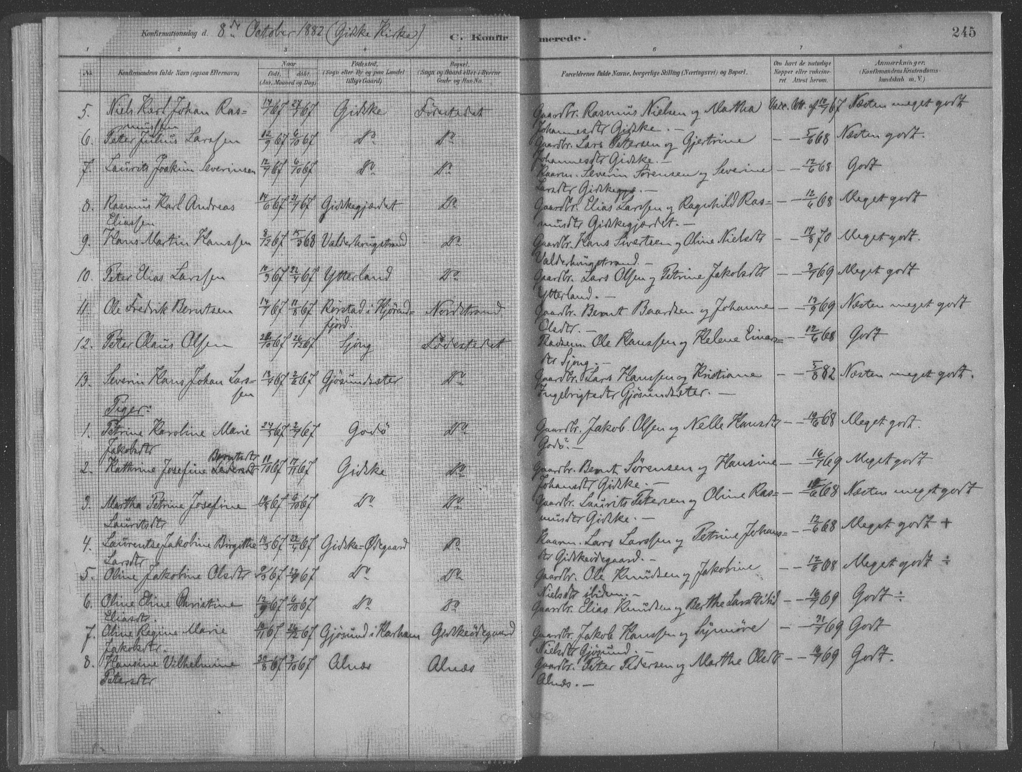 Ministerialprotokoller, klokkerbøker og fødselsregistre - Møre og Romsdal, SAT/A-1454/528/L0402: Parish register (official) no. 528A12II, 1880-1903, p. 245