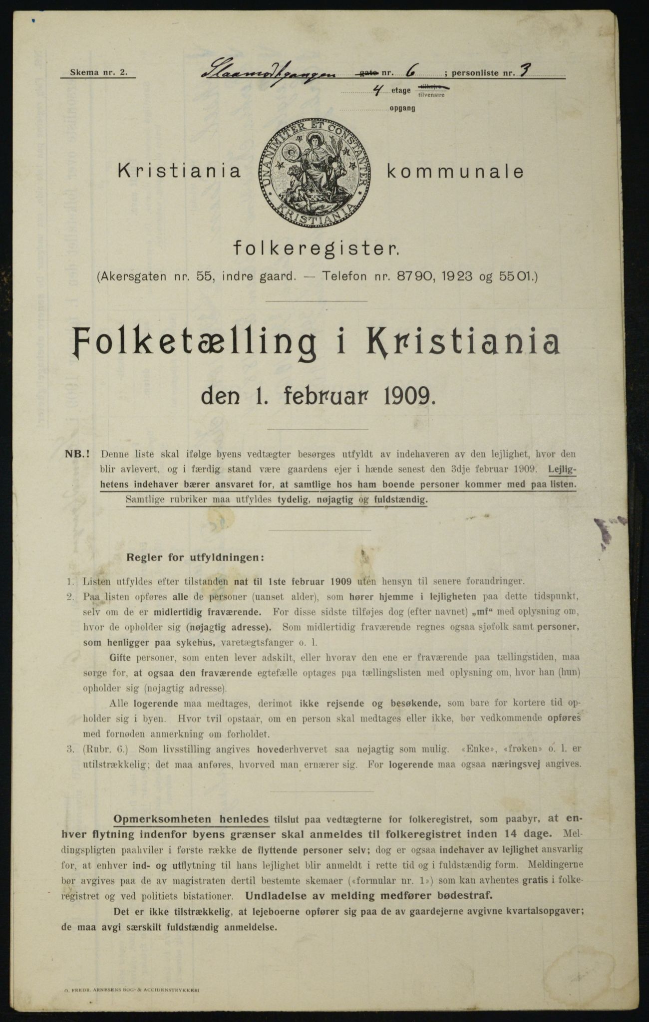 OBA, Municipal Census 1909 for Kristiania, 1909, p. 87925