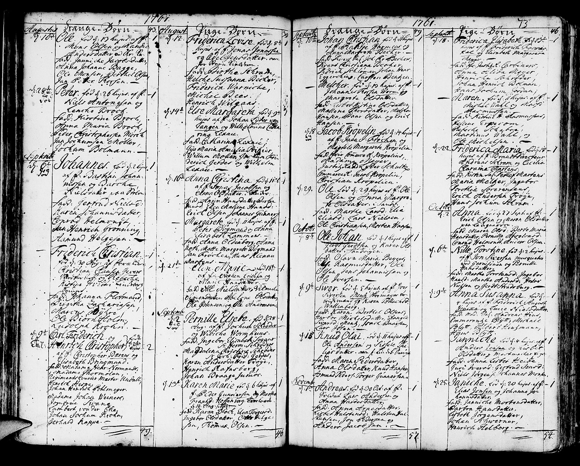 Korskirken sokneprestembete, AV/SAB-A-76101/H/Haa/L0005: Parish register (official) no. A 5, 1751-1789, p. 73