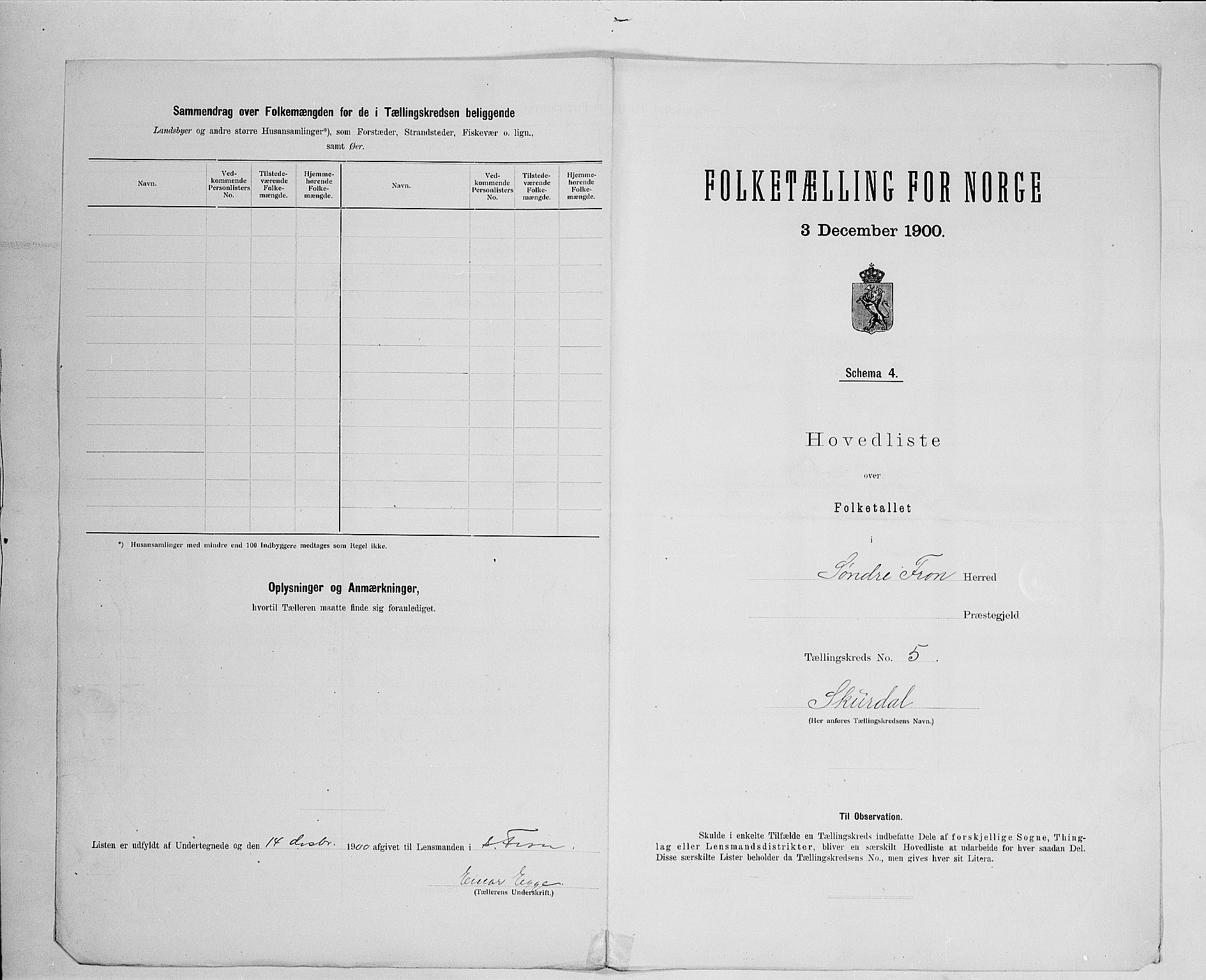 SAH, 1900 census for Sør-Fron, 1900, p. 26