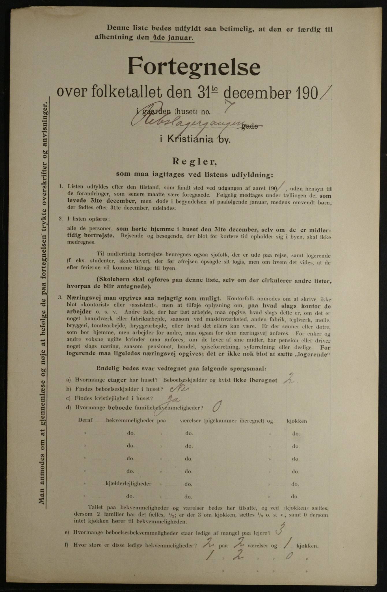 OBA, Municipal Census 1901 for Kristiania, 1901, p. 12701