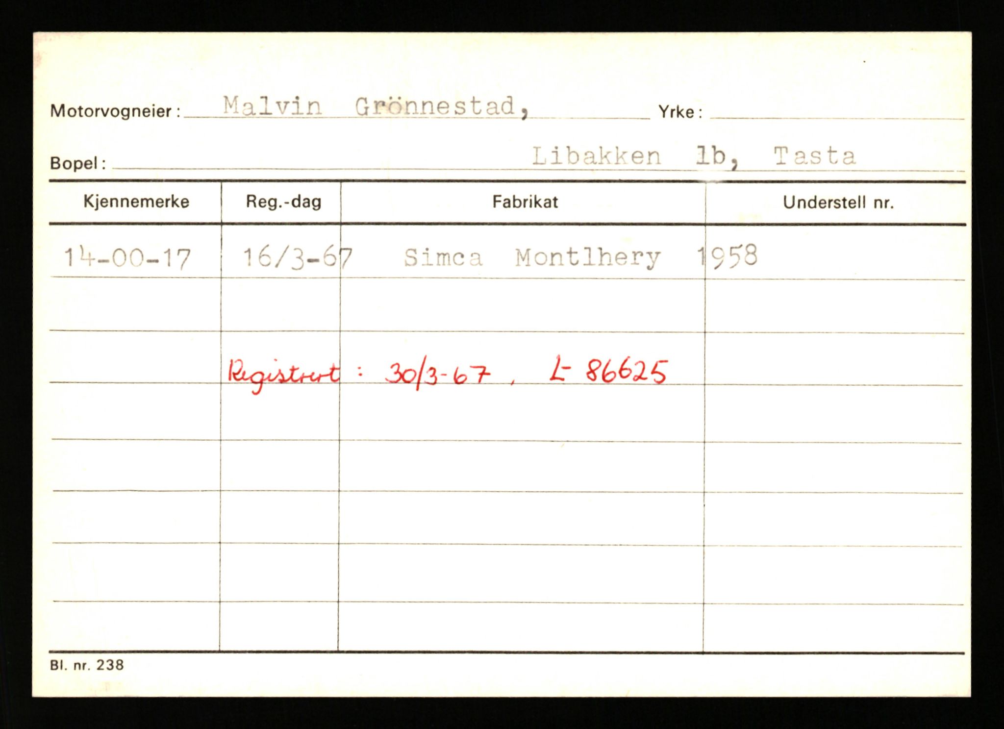 Stavanger trafikkstasjon, SAST/A-101942/0/G/L0010: Registreringsnummer: 130000 - 239953, 1930-1971, p. 345