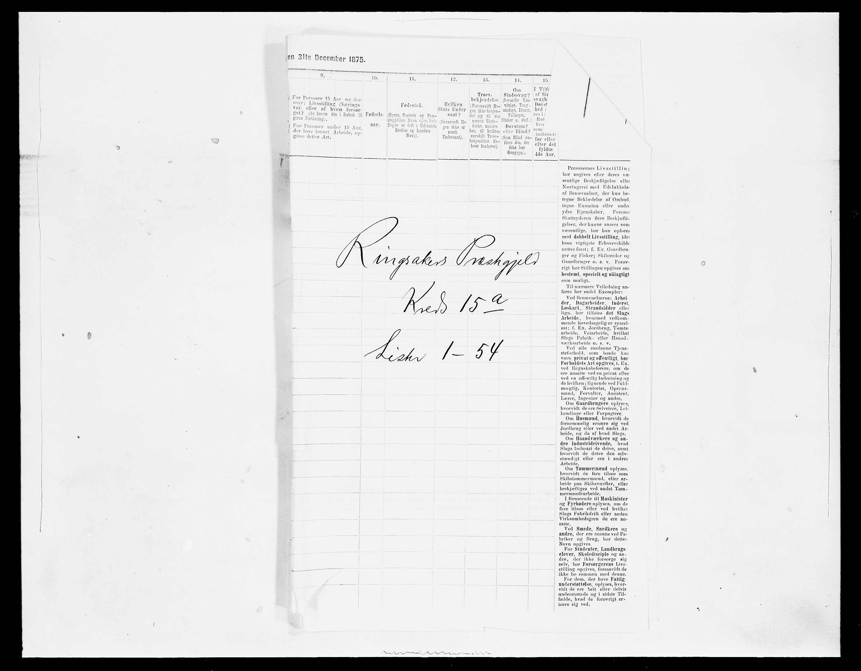 SAH, 1875 census for 0412P Ringsaker, 1875, p. 3031