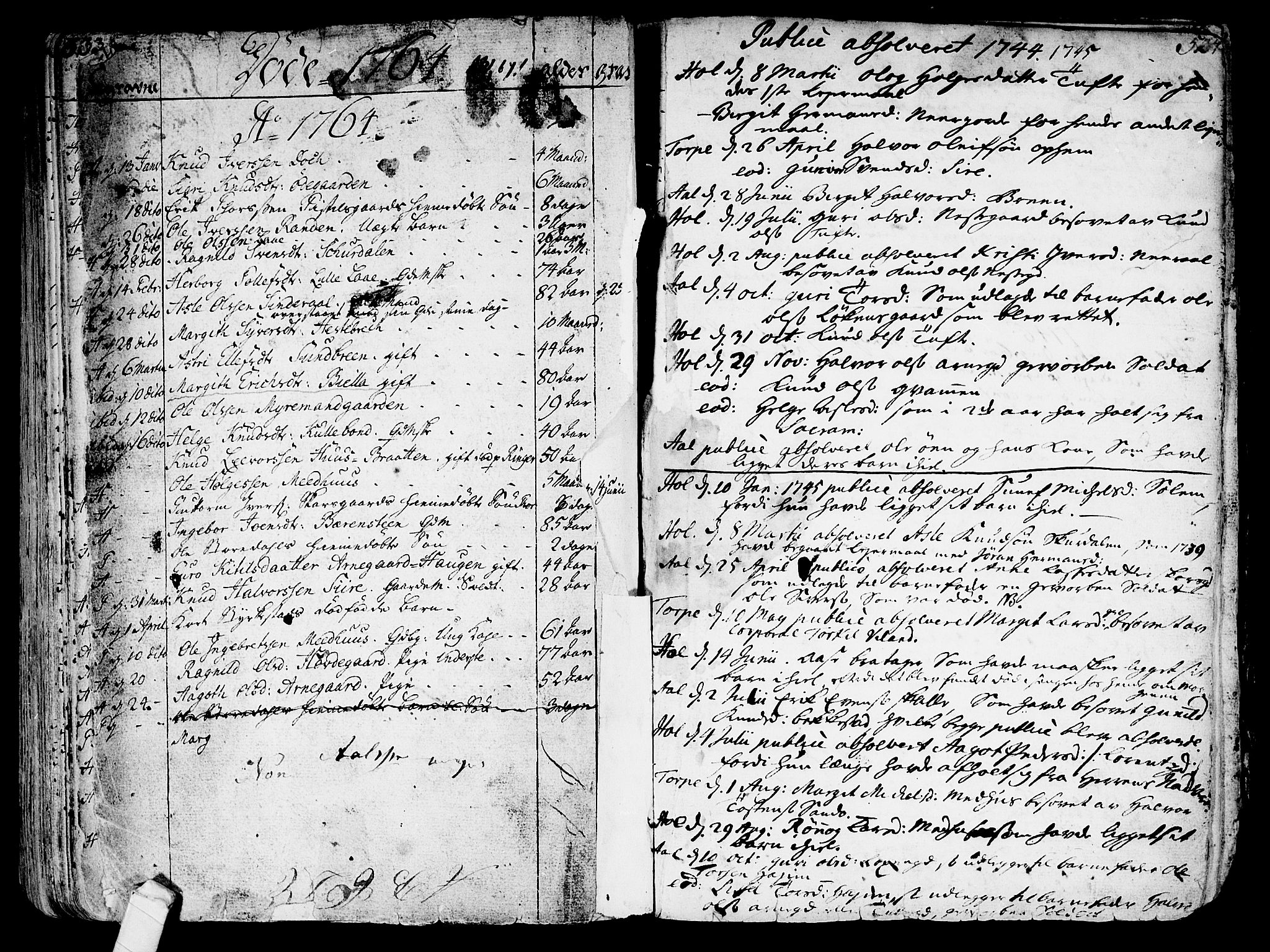 Ål kirkebøker, SAKO/A-249/F/Fa/L0001: Parish register (official) no. I 1, 1744-1769, p. 335-524