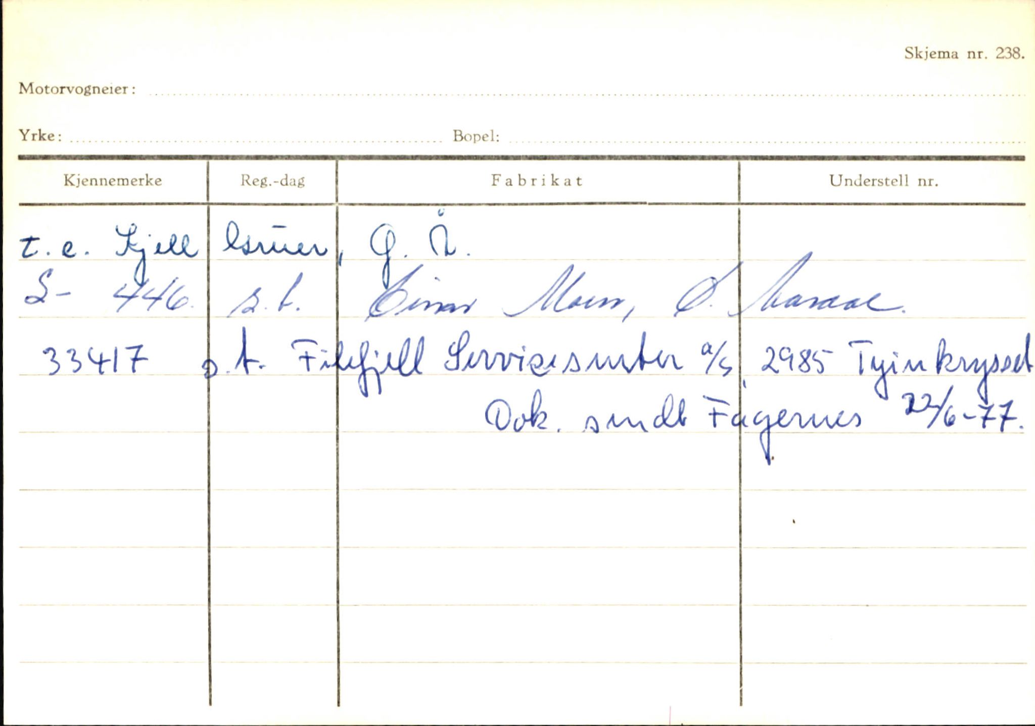 Statens vegvesen, Sogn og Fjordane vegkontor, AV/SAB-A-5301/4/F/L0145: Registerkort Vågsøy S-Å. Årdal I-P, 1945-1975, p. 1656