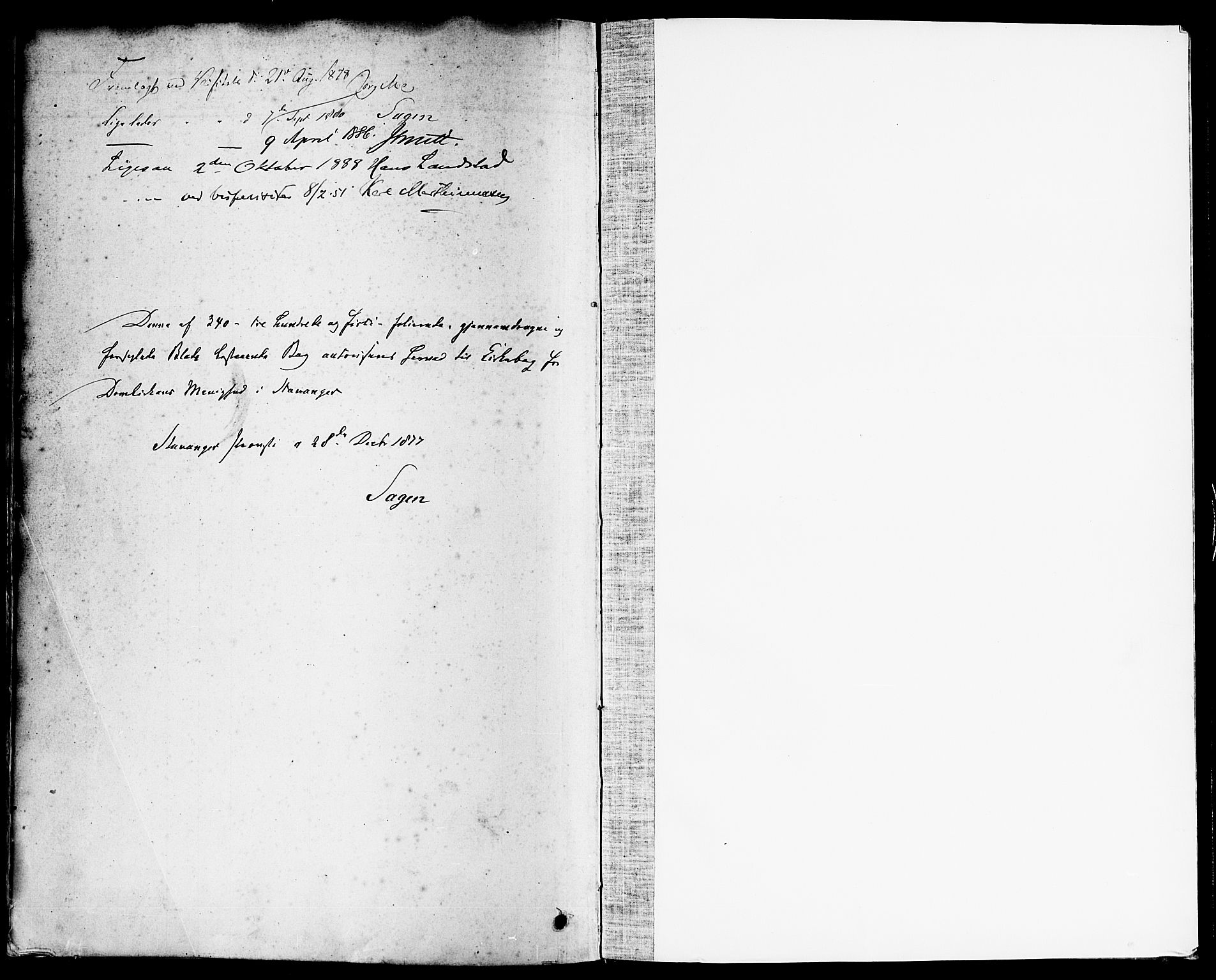 Domkirken sokneprestkontor, SAST/A-101812/001/30/30BA/L0026: Parish register (official) no. A 25, 1878-1889