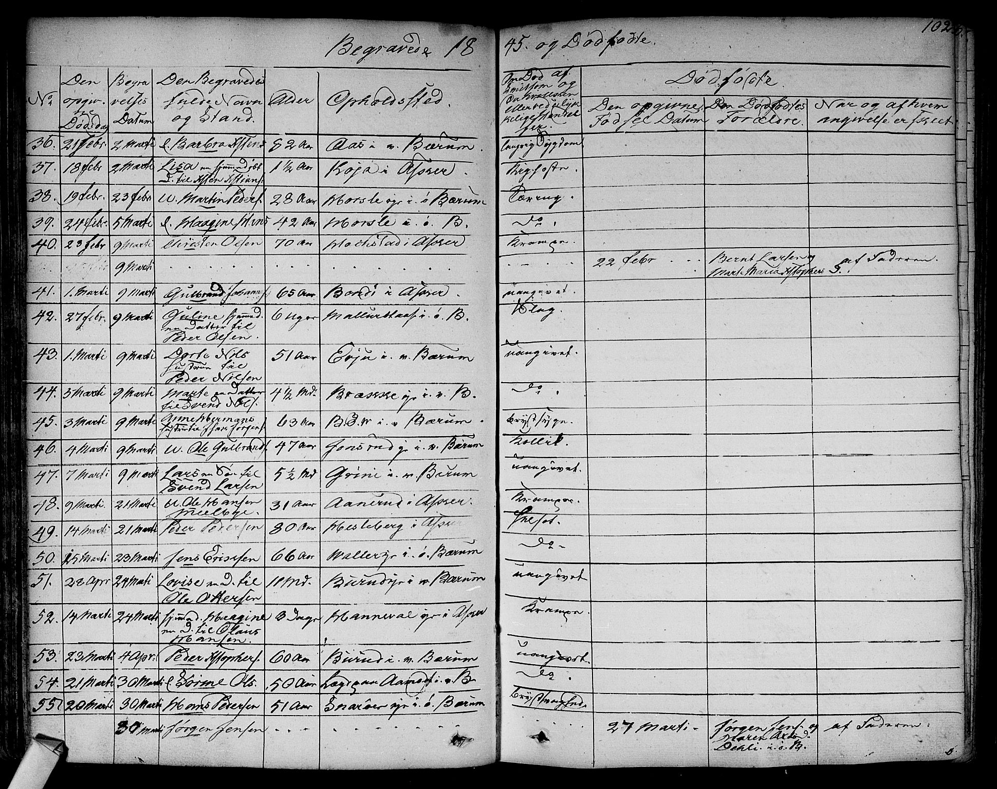 Asker prestekontor Kirkebøker, AV/SAO-A-10256a/F/Fa/L0011: Parish register (official) no. I 11, 1825-1878, p. 102