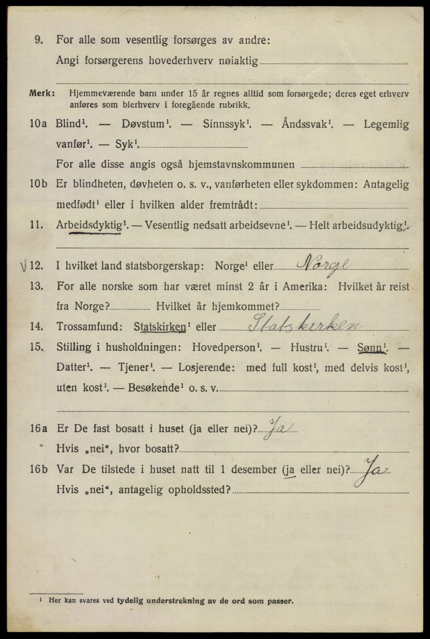 SAO, 1920 census for Kristiania, 1920, p. 266926