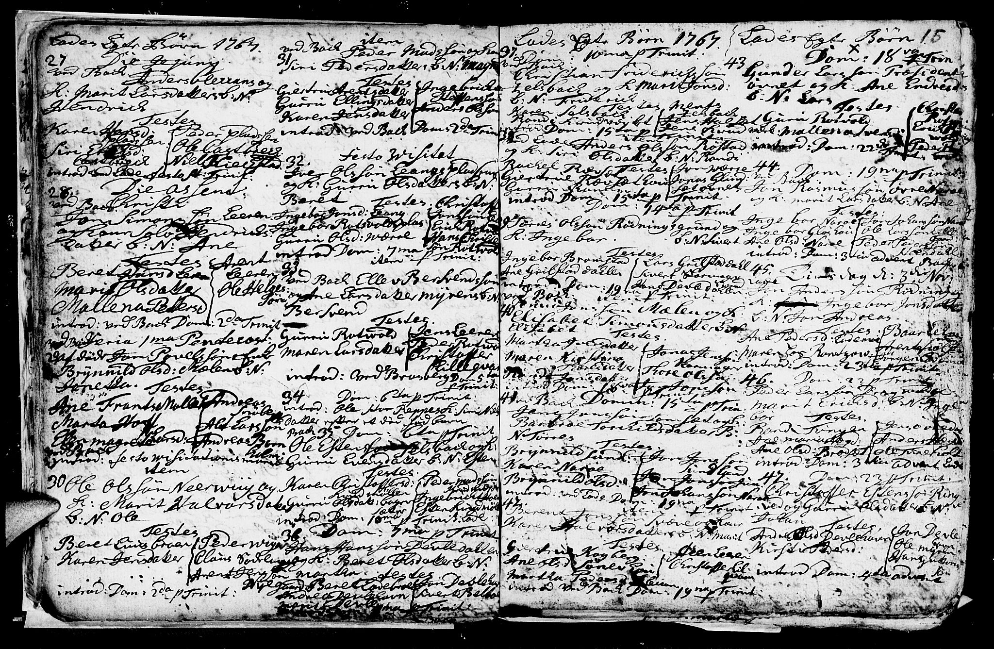 Ministerialprotokoller, klokkerbøker og fødselsregistre - Sør-Trøndelag, SAT/A-1456/606/L0305: Parish register (copy) no. 606C01, 1757-1819, p. 15