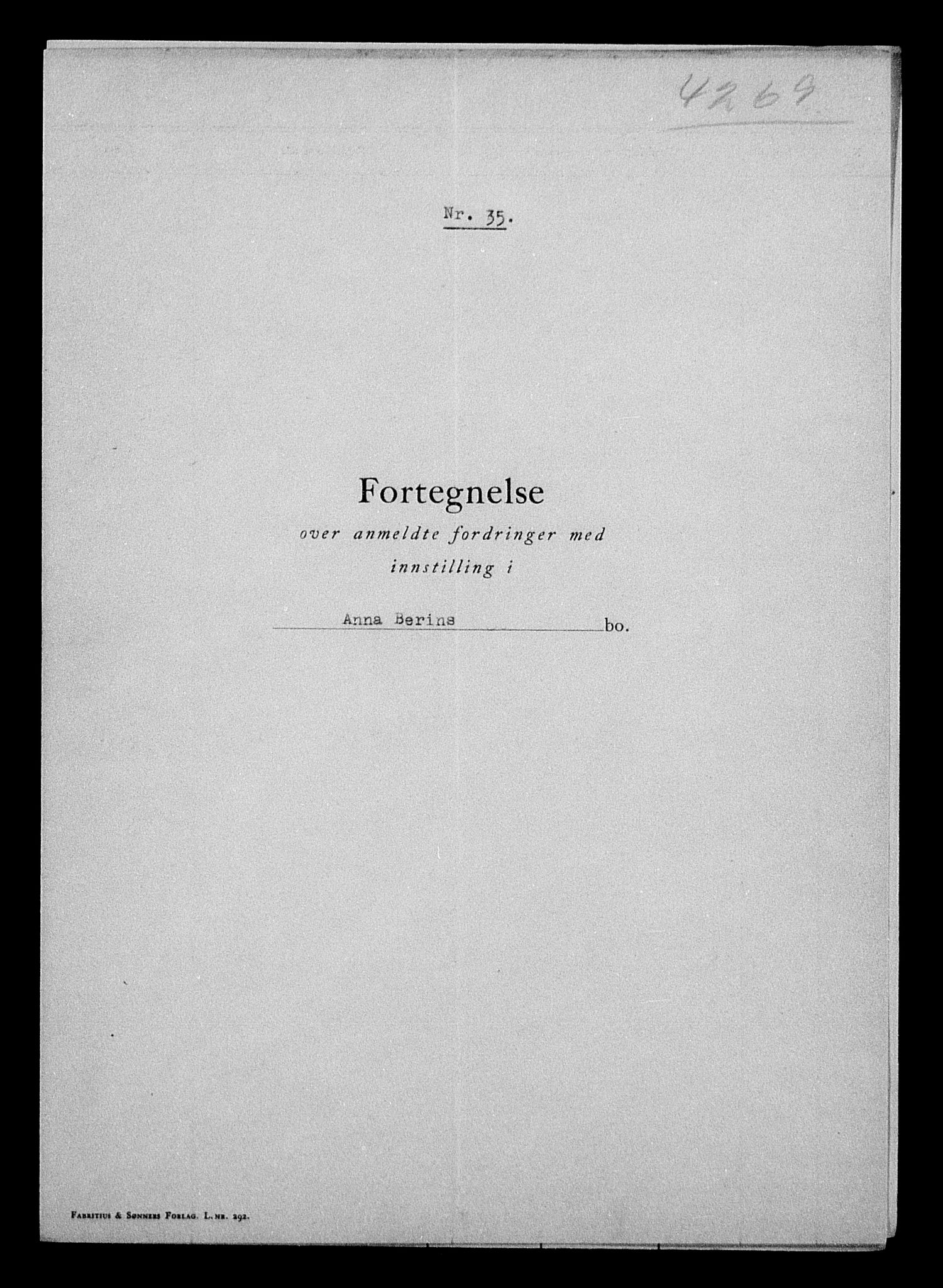 Justisdepartementet, Tilbakeføringskontoret for inndratte formuer, AV/RA-S-1564/H/Hc/Hcc/L0921: --, 1945-1947, p. 169