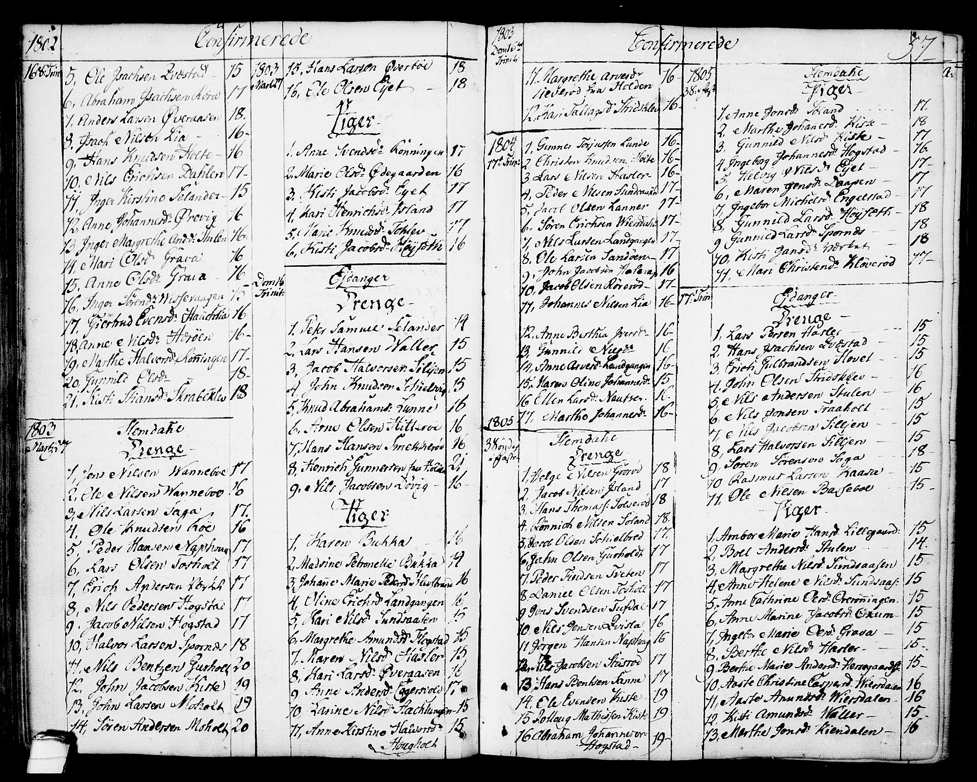 Eidanger kirkebøker, SAKO/A-261/F/Fa/L0006: Parish register (official) no. 6, 1764-1814, p. 57