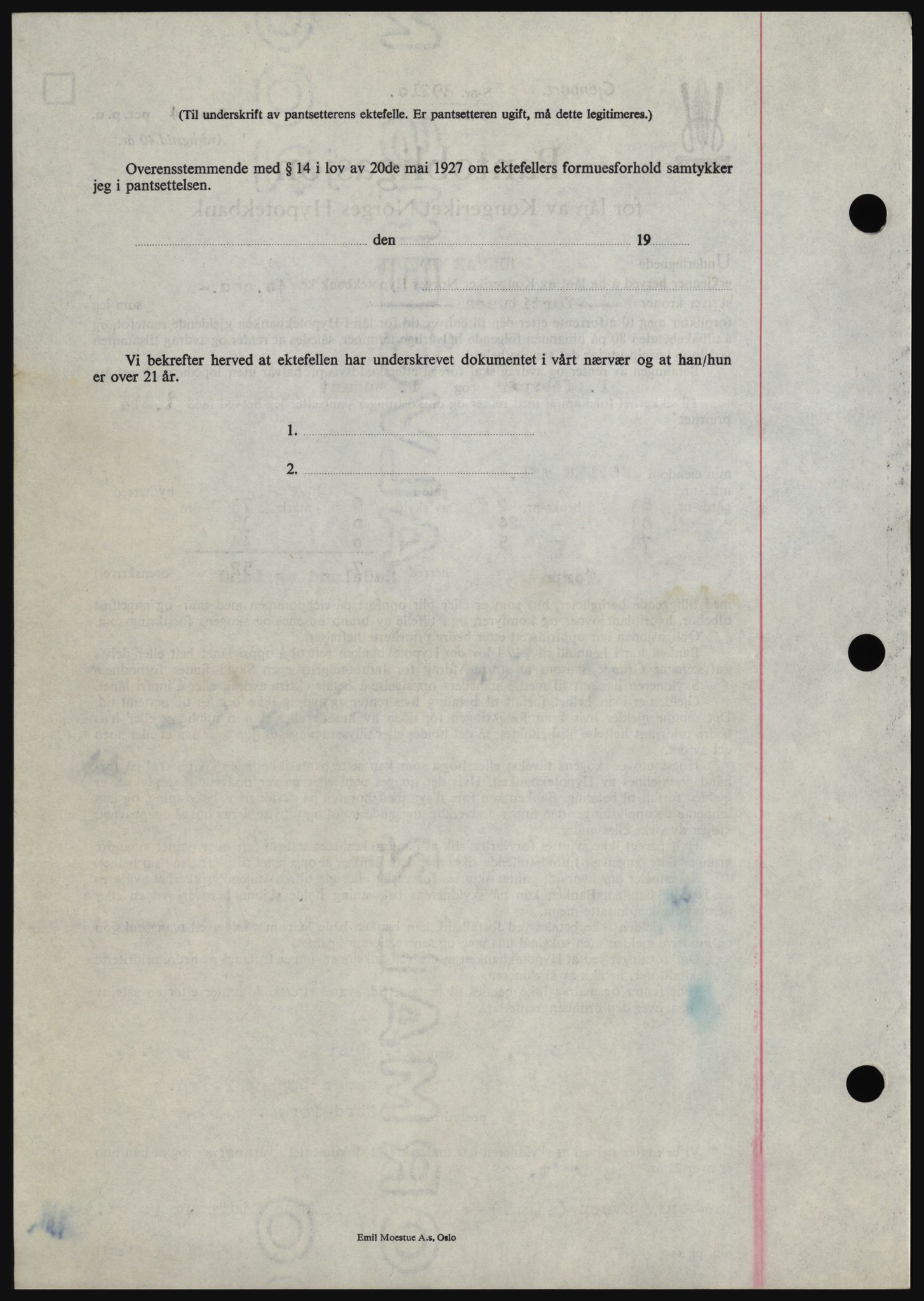 Hadeland og Land tingrett, SAH/TING-010/H/Hb/Hbc/L0032: Mortgage book no. B32, 1955-1955, Diary no: : 1820/1955