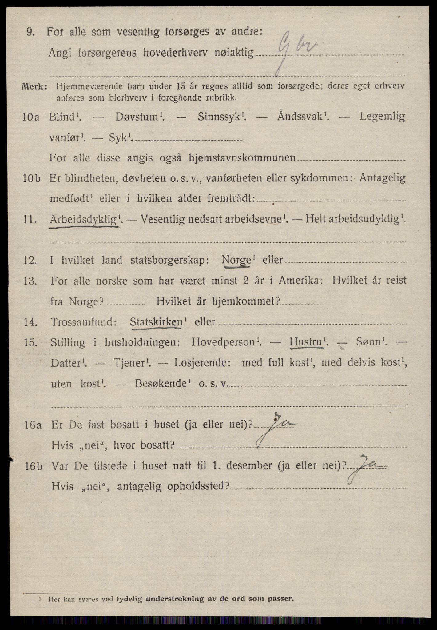 SAT, 1920 census for Skodje, 1920, p. 1826