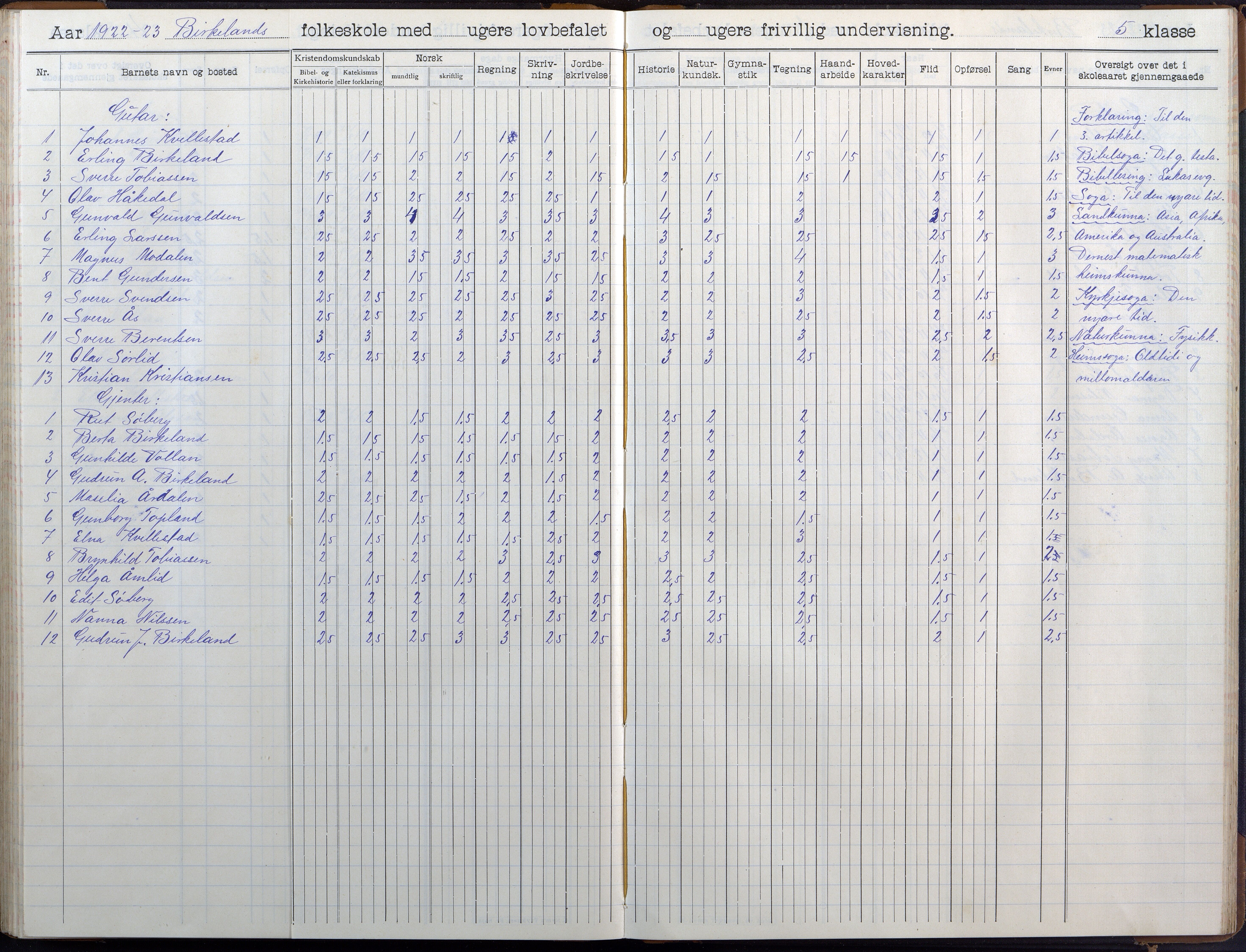 Birkenes kommune, Birkenes krets/Birkeland folkeskole frem til 1991, AAKS/KA0928-550a_91/F02/L0007: Skoleprotokoll, 1907-1931