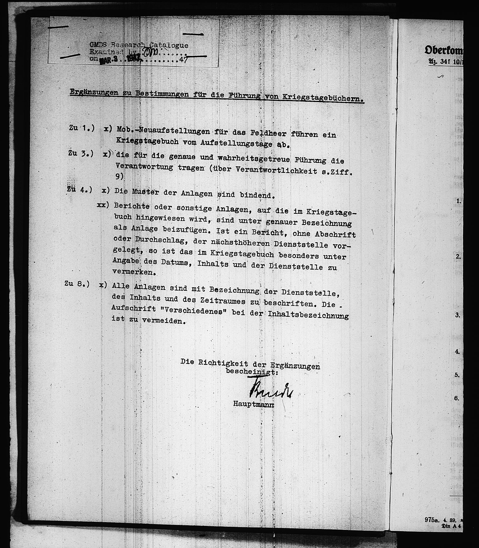 Documents Section, AV/RA-RAFA-2200/V/L0087: Amerikansk mikrofilm "Captured German Documents".
Box No. 726.  FKA jnr. 601/1954., 1940, p. 449