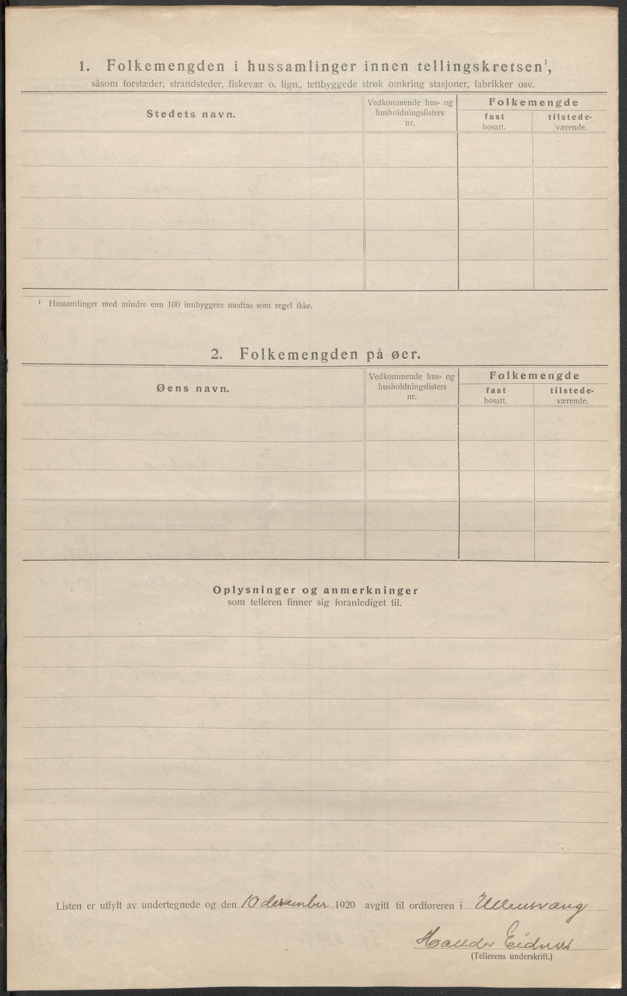 SAB, 1920 census for Ullensvang, 1920, p. 19