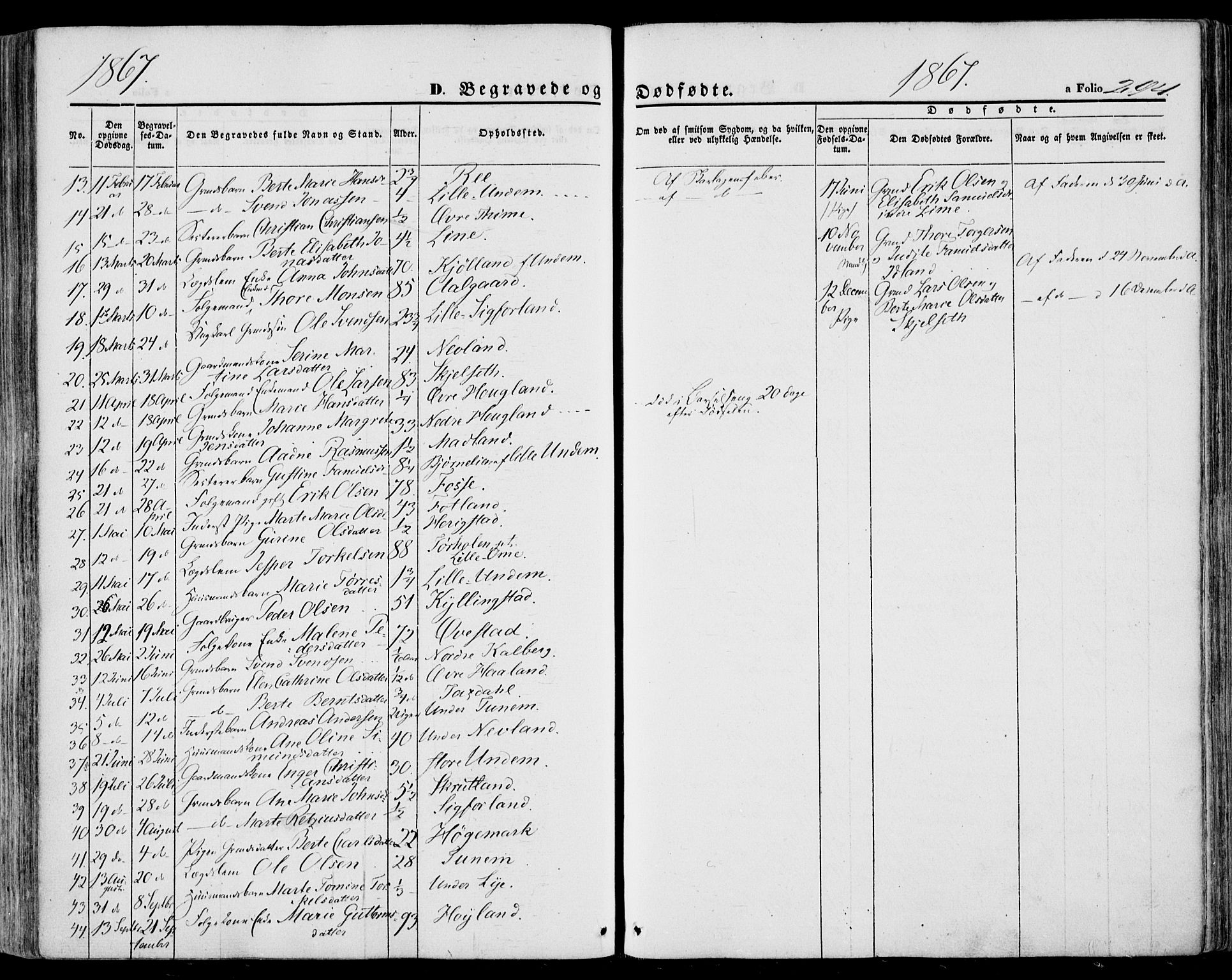 Lye sokneprestkontor, SAST/A-101794/001/30BA/L0007: Parish register (official) no. A 6, 1856-1871, p. 294