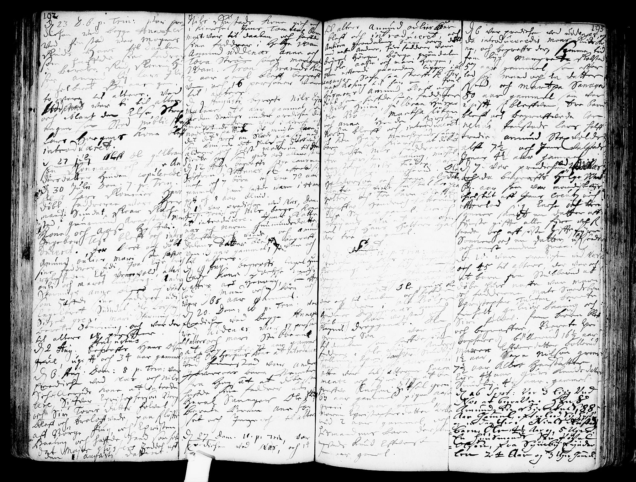 Nes prestekontor Kirkebøker, SAO/A-10410/F/Fa/L0001: Parish register (official) no. I 1, 1689-1716, p. 192-193