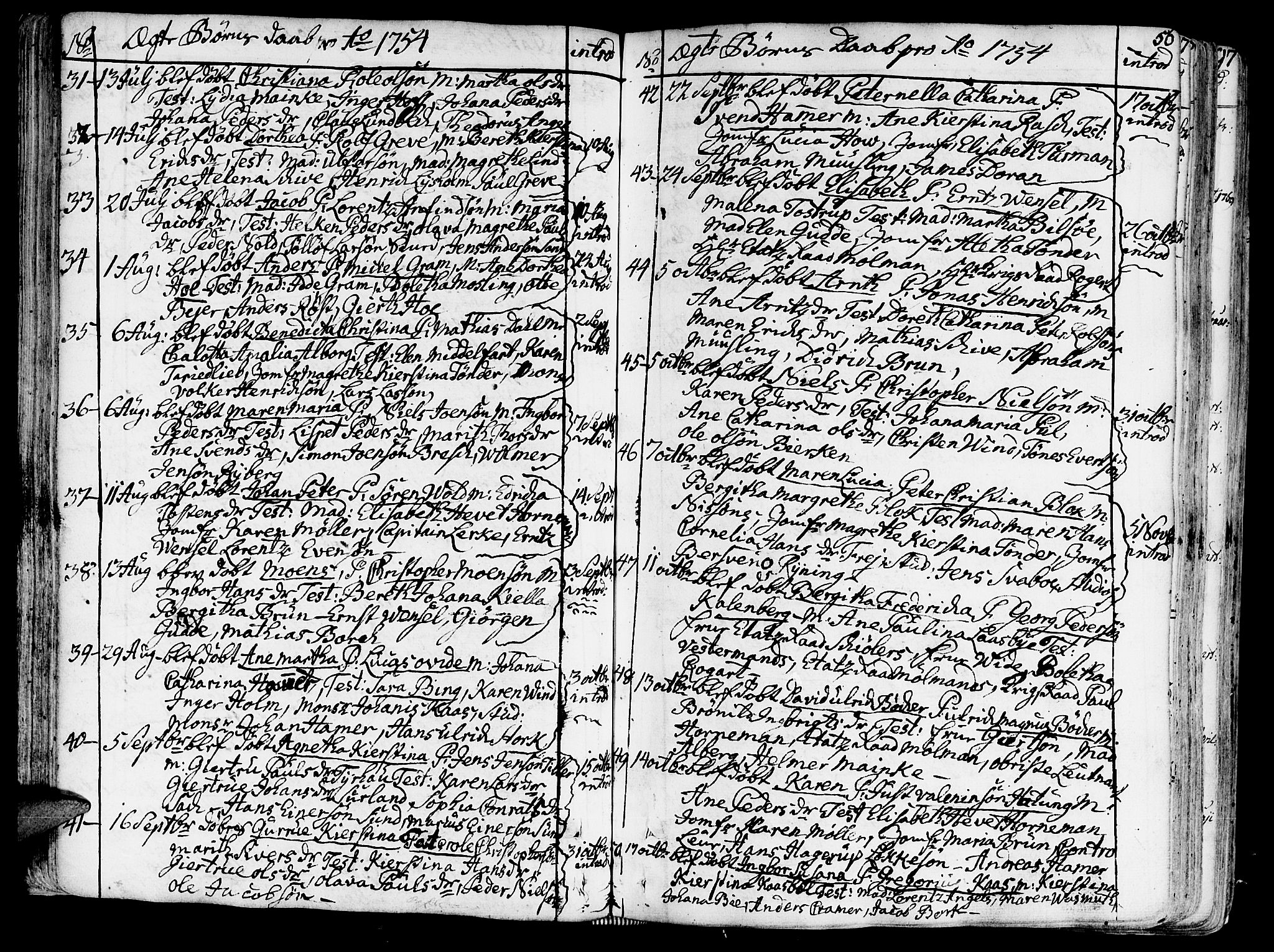 Ministerialprotokoller, klokkerbøker og fødselsregistre - Sør-Trøndelag, SAT/A-1456/602/L0103: Parish register (official) no. 602A01, 1732-1774, p. 56