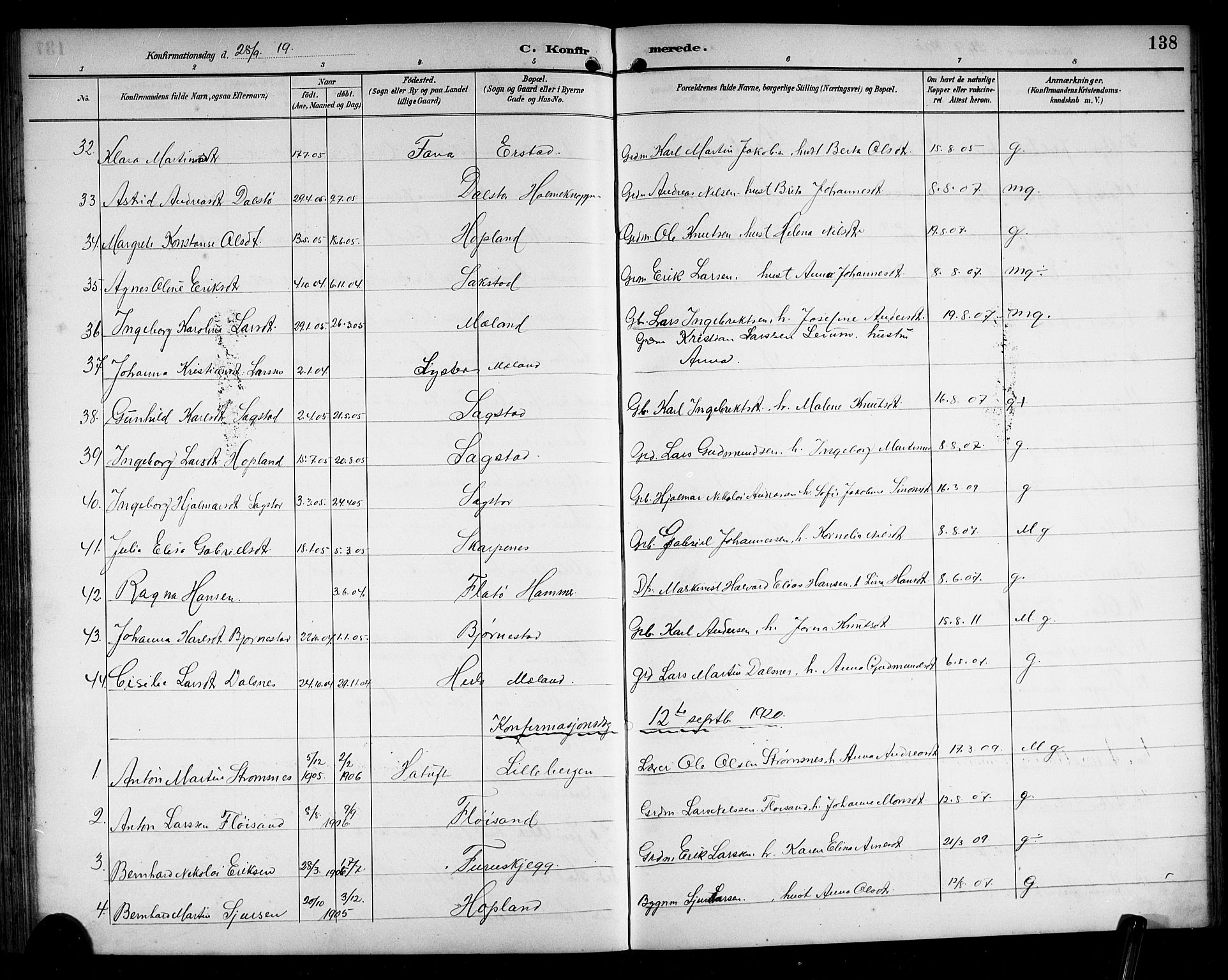 Alversund Sokneprestembete, SAB/A-73901/H/Ha/Hab: Parish register (copy) no. C 4, 1894-1924, p. 138