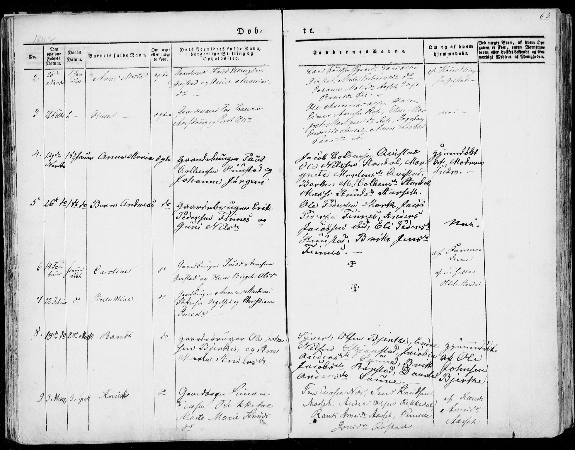 Ministerialprotokoller, klokkerbøker og fødselsregistre - Møre og Romsdal, SAT/A-1454/515/L0208: Parish register (official) no. 515A04, 1830-1846, p. 63