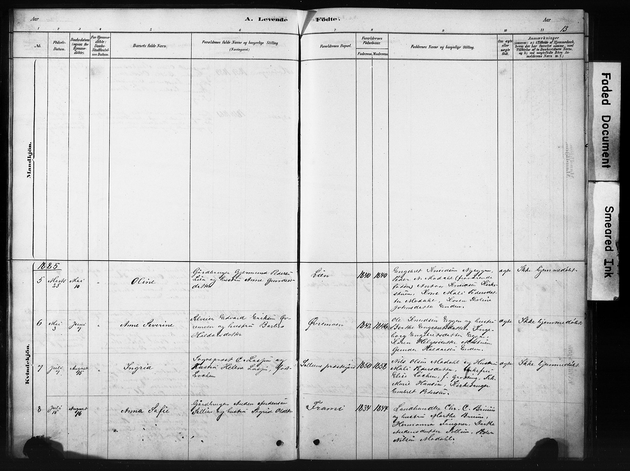 Sollia prestekontor, AV/SAH-PREST-050/H/Ha/Hab/L0002: Parish register (copy) no. 2, 1880-1933, p. 13