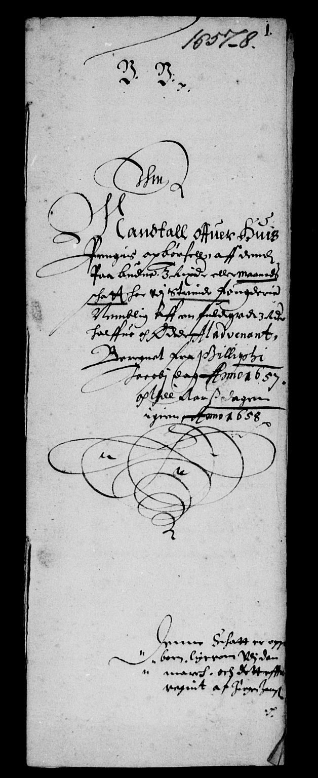 Rentekammeret inntil 1814, Reviderte regnskaper, Lensregnskaper, RA/EA-5023/R/Rb/Rbw/L0132: Trondheim len, 1657-1658