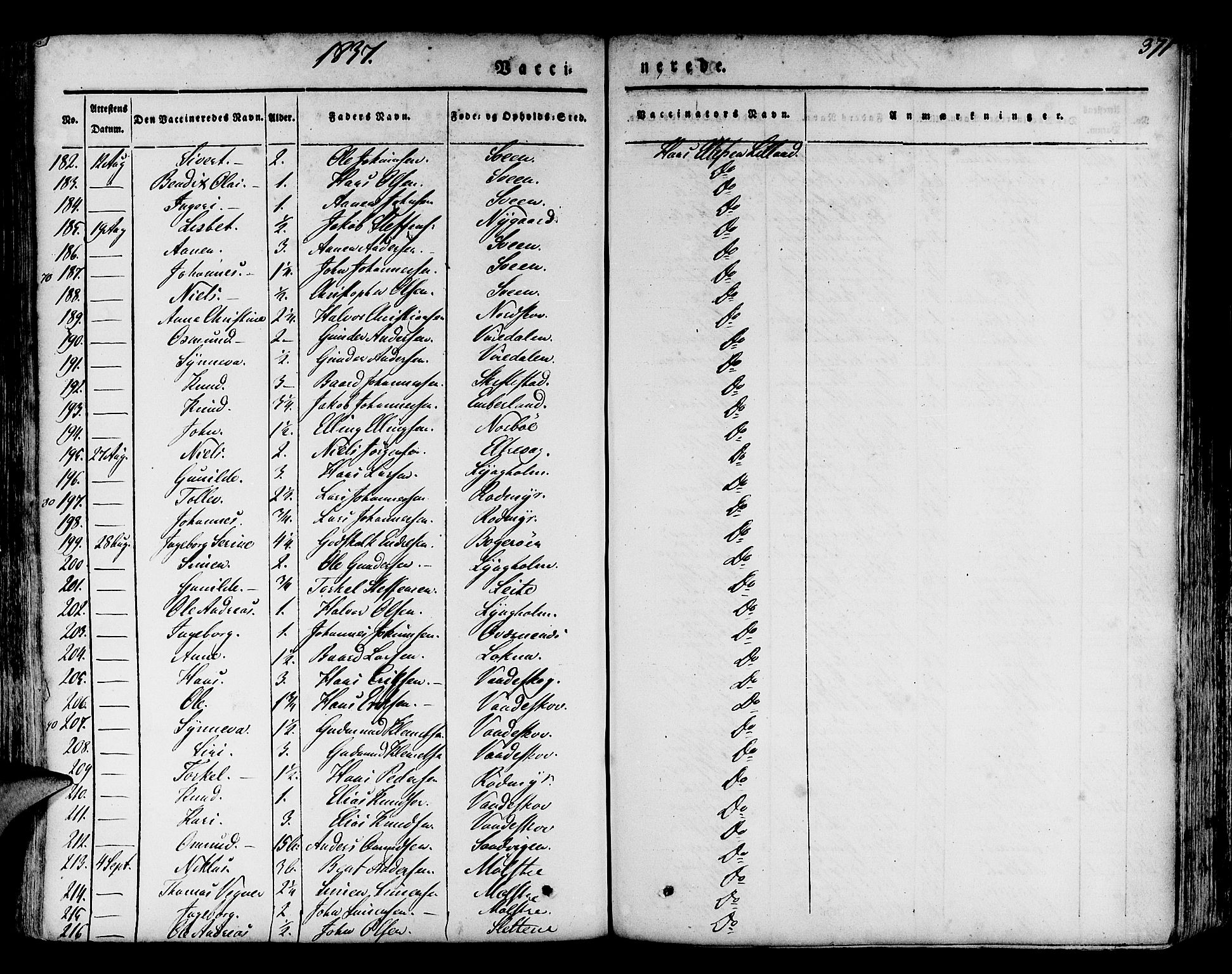 Finnås sokneprestembete, AV/SAB-A-99925/H/Ha/Haa/Haaa/L0006: Parish register (official) no. A 6, 1836-1850, p. 371