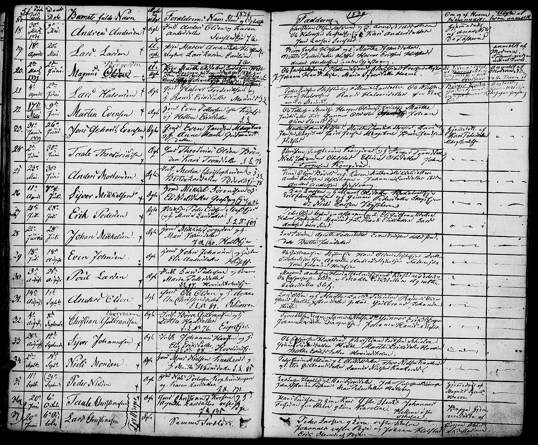 Nes prestekontor, Hedmark, AV/SAH-PREST-020/K/Ka/L0003: Parish register (official) no. 3, 1827-1851, p. 51