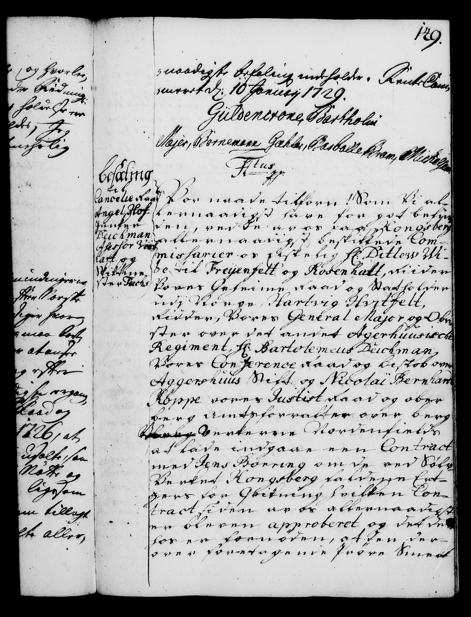Rentekammeret, Kammerkanselliet, RA/EA-3111/G/Gg/Gga/L0003: Norsk ekspedisjonsprotokoll med register (merket RK 53.3), 1727-1734, p. 149