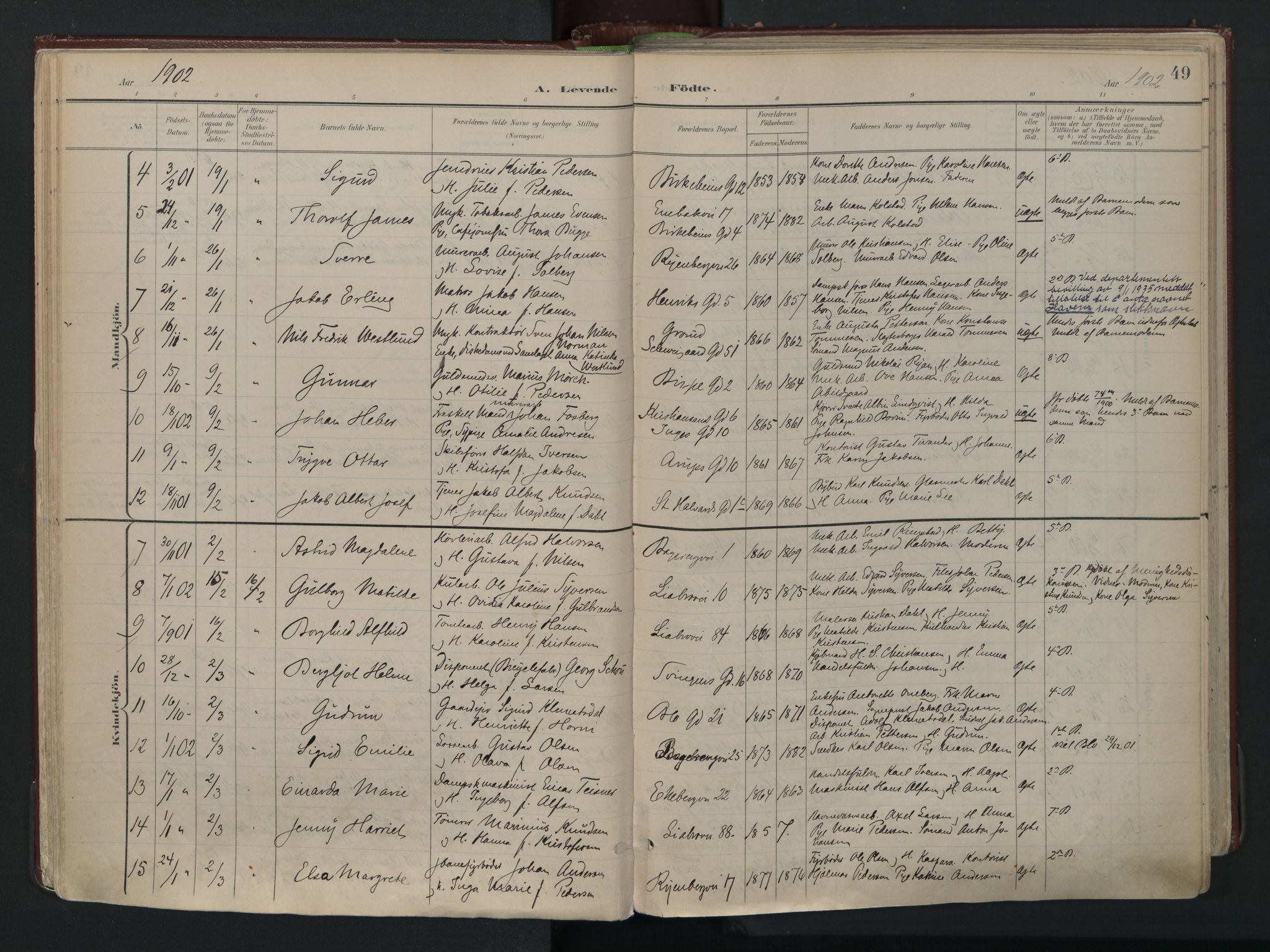 Gamlebyen prestekontor Kirkebøker, AV/SAO-A-10884/F/Fa/L0010: Parish register (official) no. 10, 1895-1935, p. 49