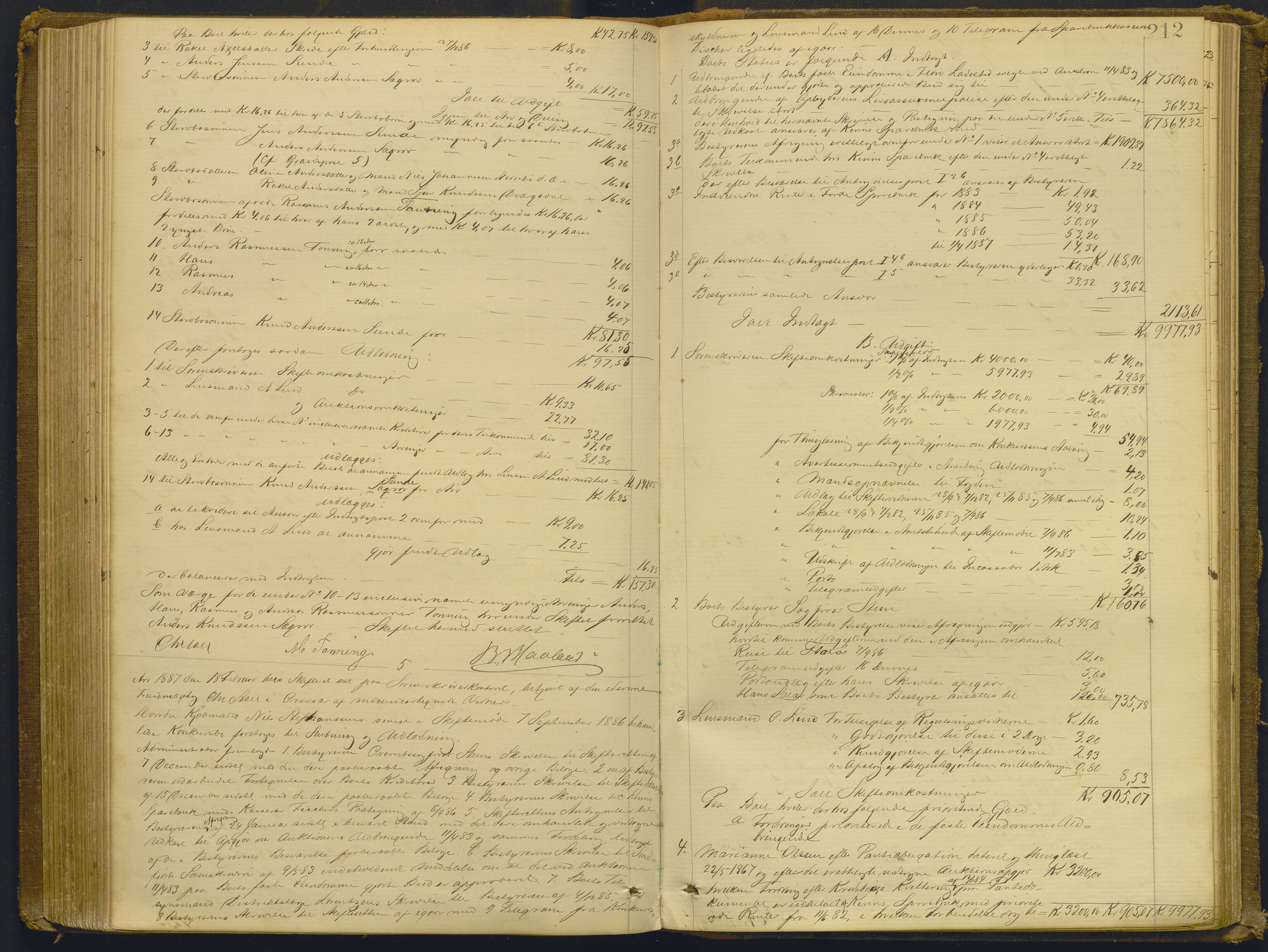 Sunnfjord tingrett, AV/SAB-A-3201/1/H/Hd/L0006: Skifteutlodningsprotokoll, 1881-1889, p. 211b-212a