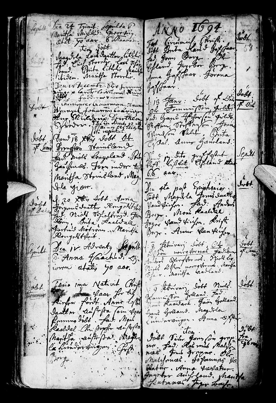 Os sokneprestembete, SAB/A-99929: Parish register (official) no. A 6, 1669-1719, p. 58