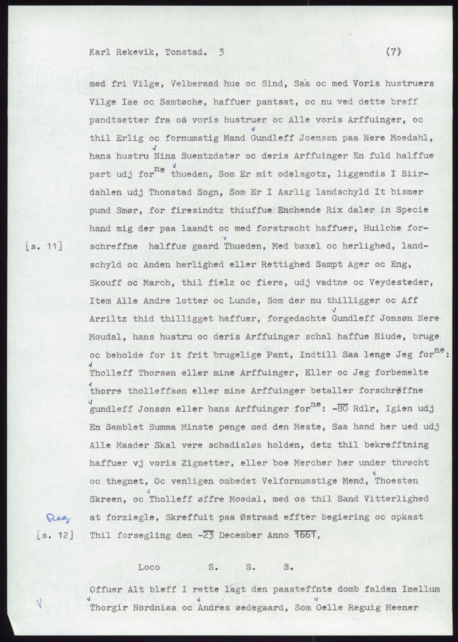 Samlinger til kildeutgivelse, Diplomavskriftsamlingen, AV/RA-EA-4053/H/Ha, p. 2397