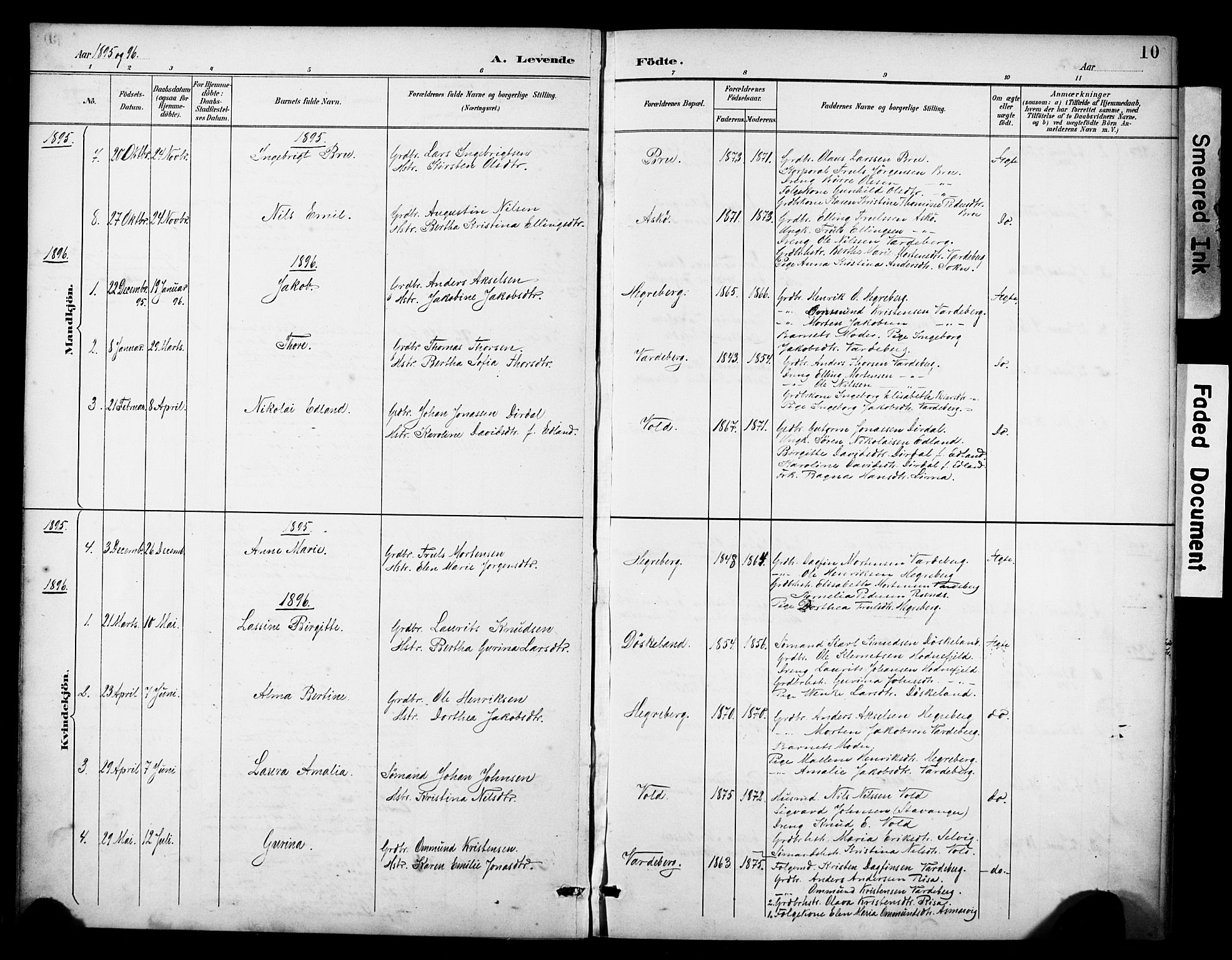 Rennesøy sokneprestkontor, AV/SAST-A -101827/H/Ha/Haa/L0015: Parish register (official) no. A 15, 1891-1908, p. 10