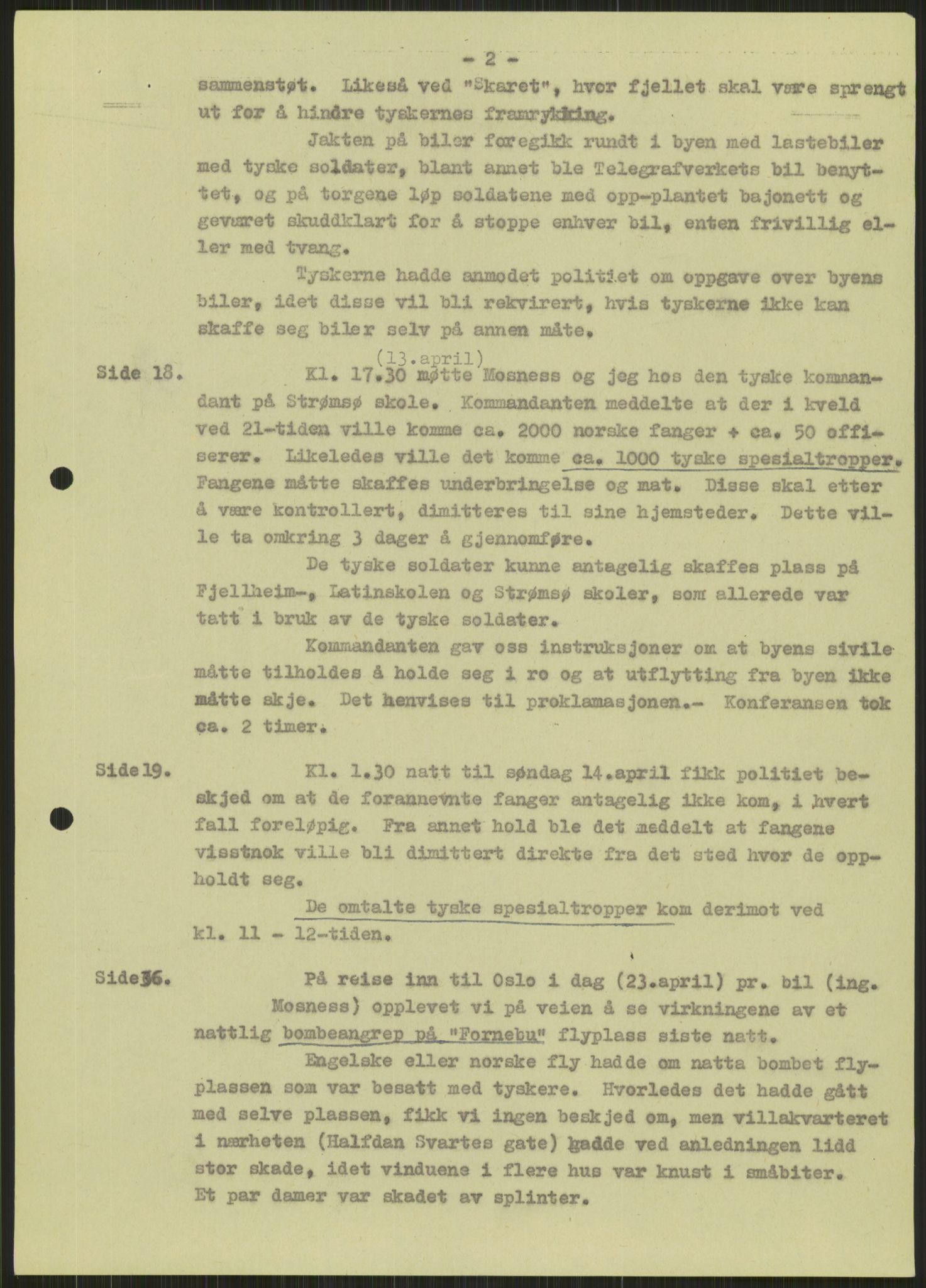 Forsvaret, Forsvarets krigshistoriske avdeling, AV/RA-RAFA-2017/Y/Ya/L0014: II-C-11-31 - Fylkesmenn.  Rapporter om krigsbegivenhetene 1940., 1940, p. 309