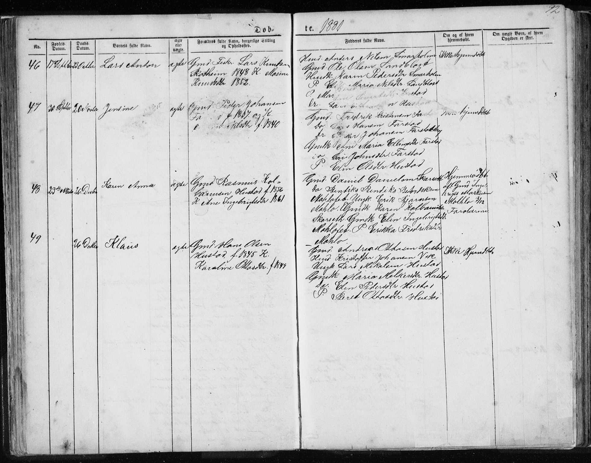 Ministerialprotokoller, klokkerbøker og fødselsregistre - Møre og Romsdal, AV/SAT-A-1454/567/L0782: Parish register (copy) no. 567C02, 1867-1886, p. 92